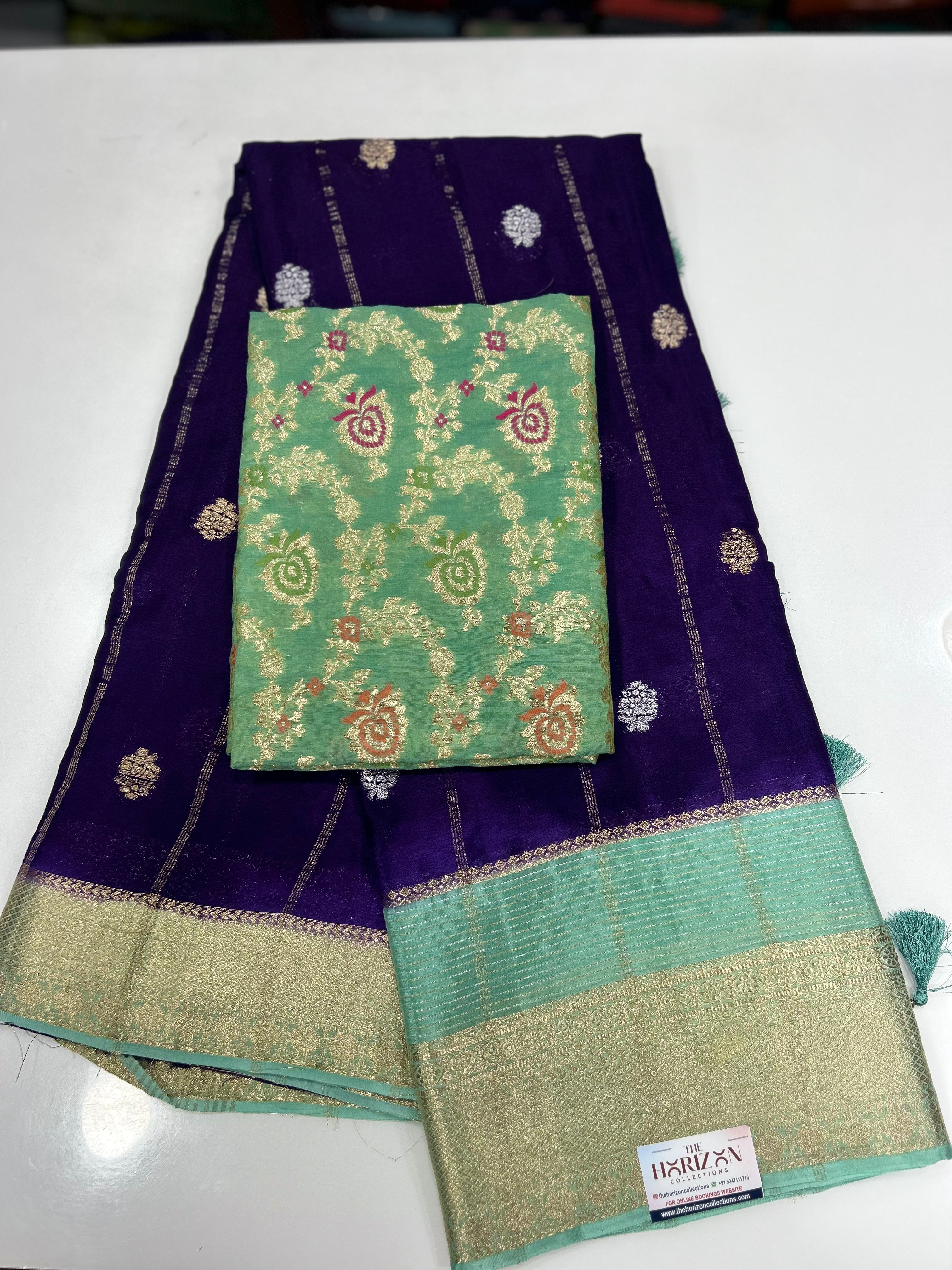 Pure premium Chinon sarees