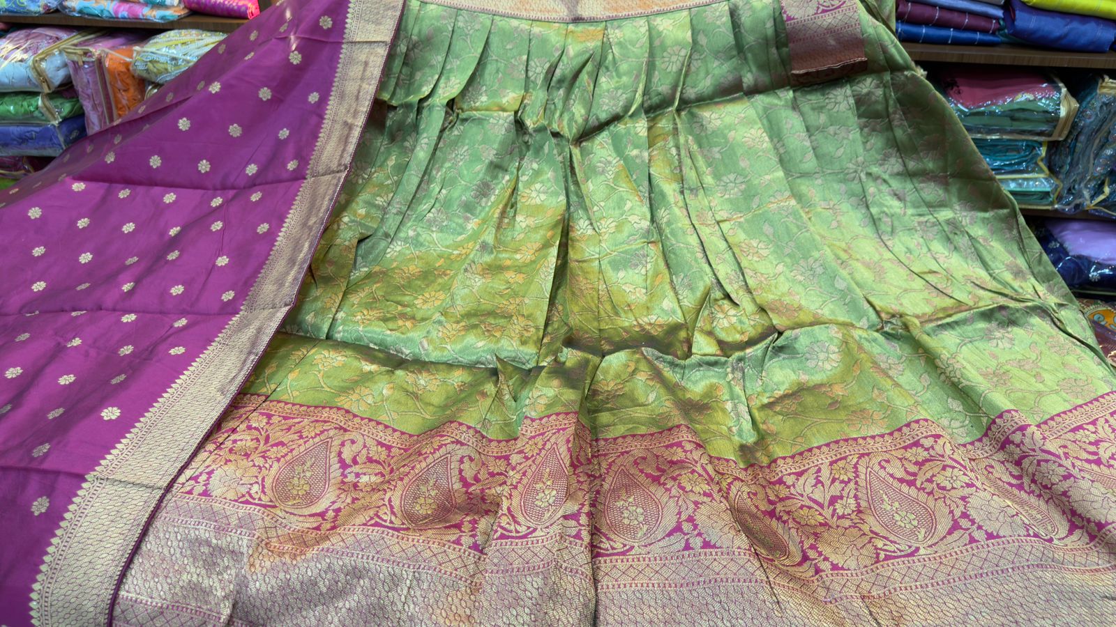 Banarasi lehengas in Kanchi Style