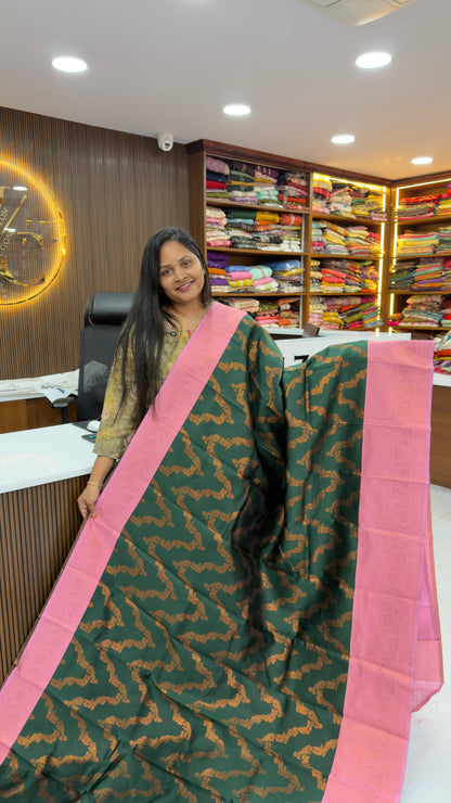 Neck lace Design Semi Pattu Sarees