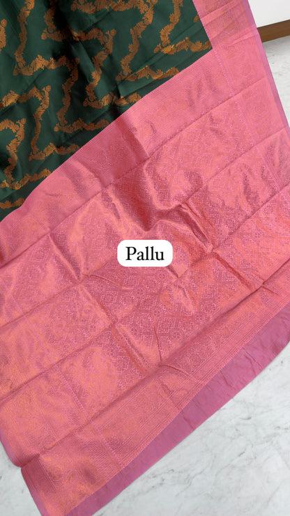 Neck lace Design Semi Pattu Sarees