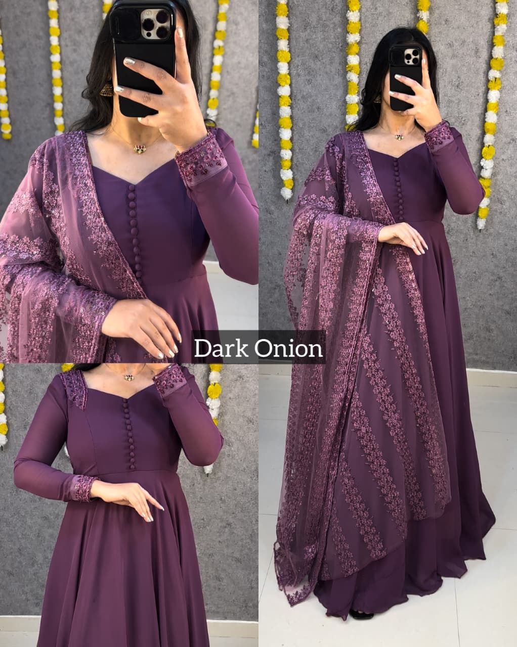 Party wear Gown With Dupatta