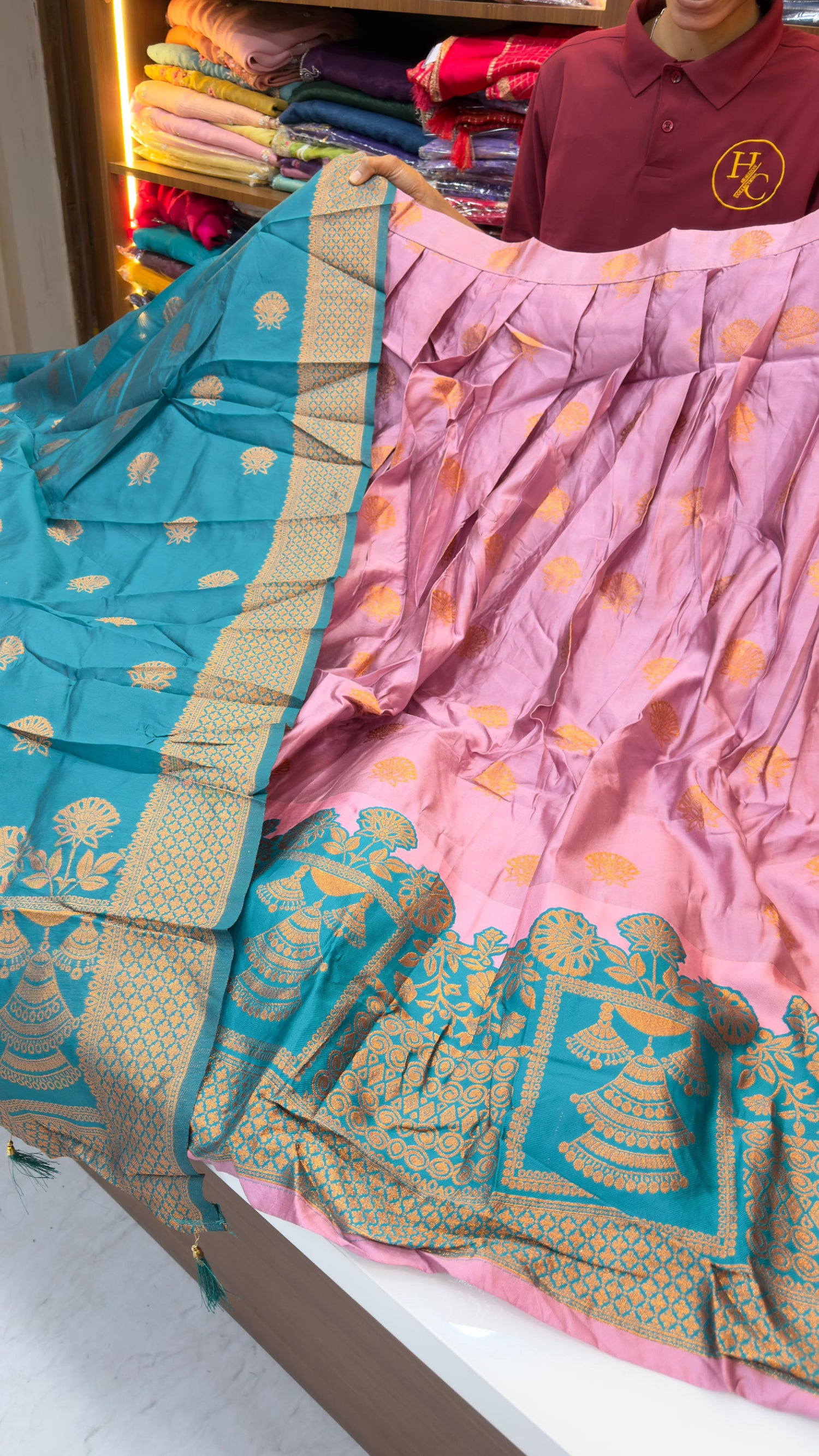 Soft silk Banarasi lehenga