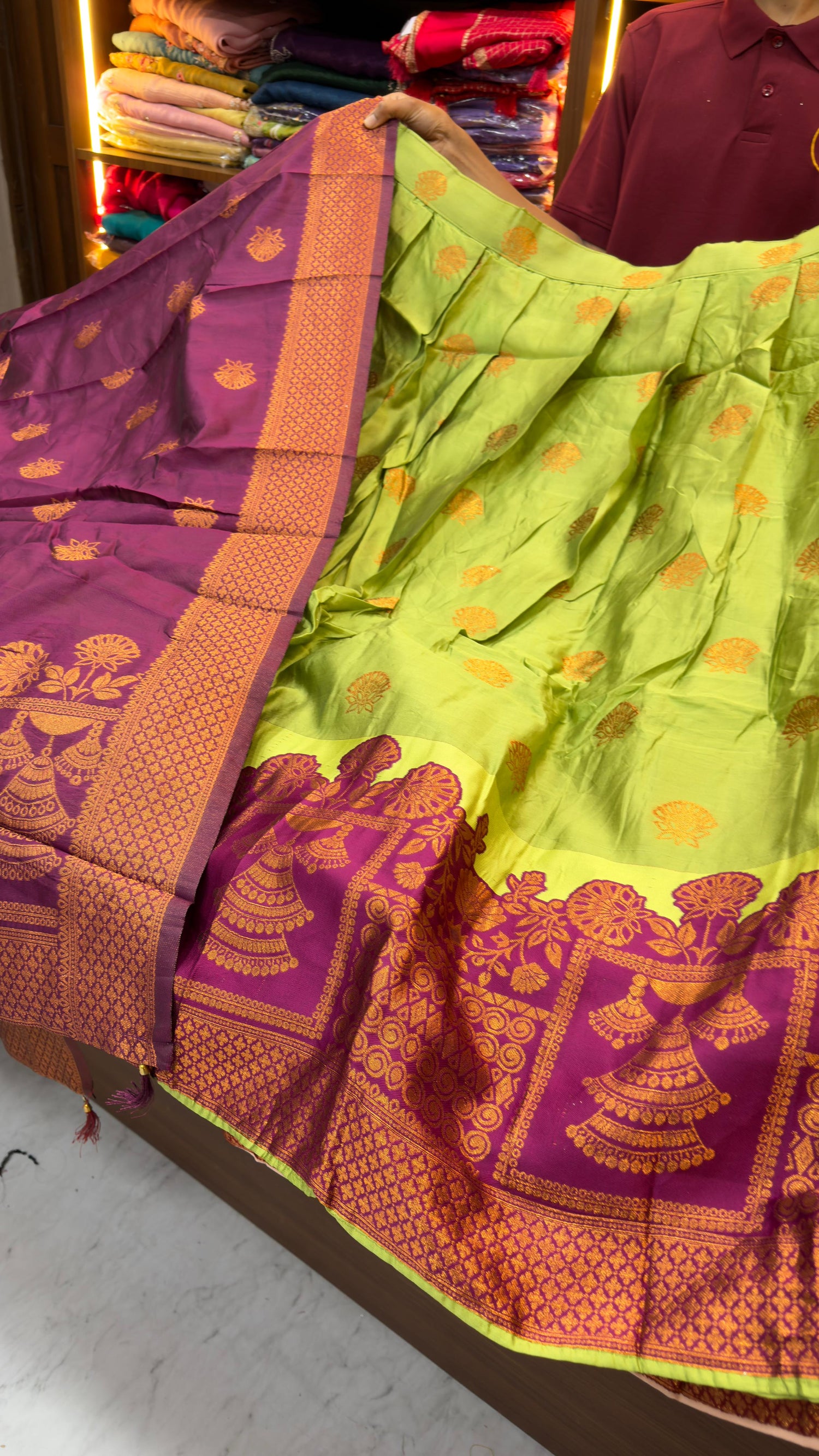 Soft silk Banarasi lehenga