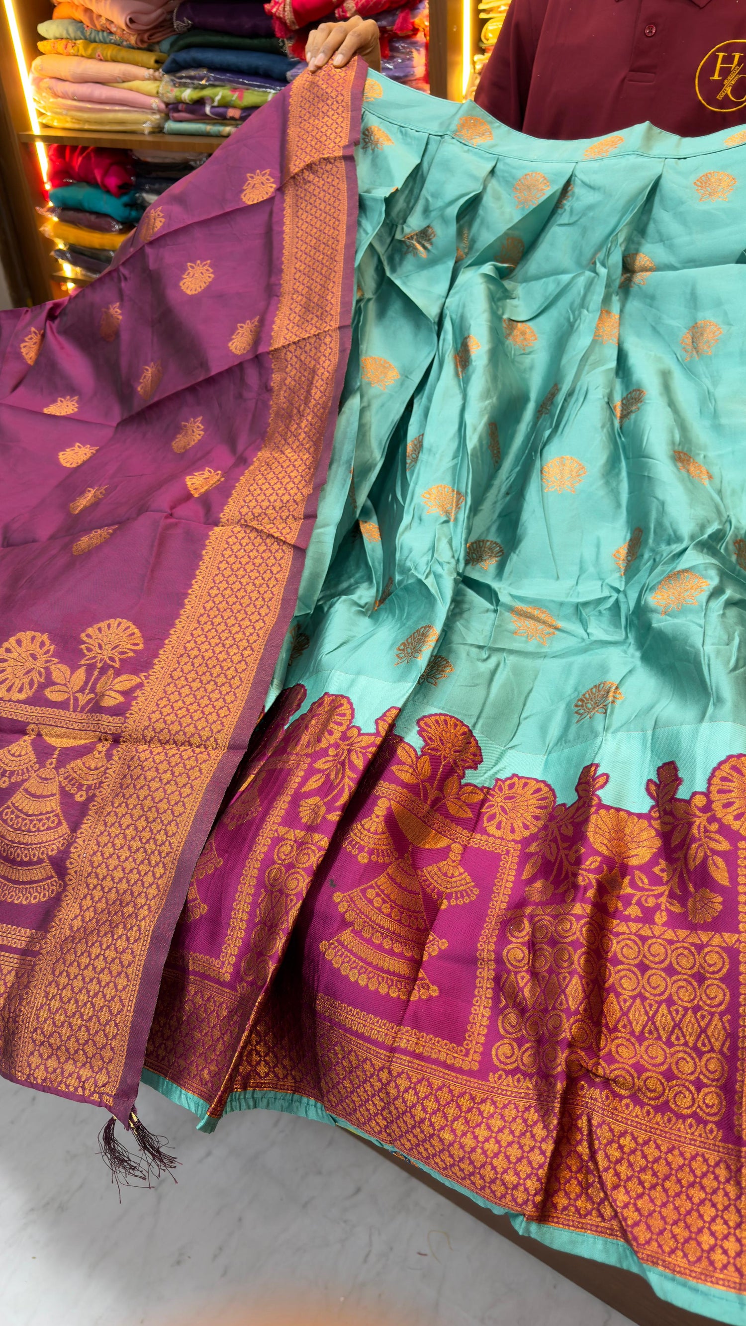 Soft silk Banarasi lehenga