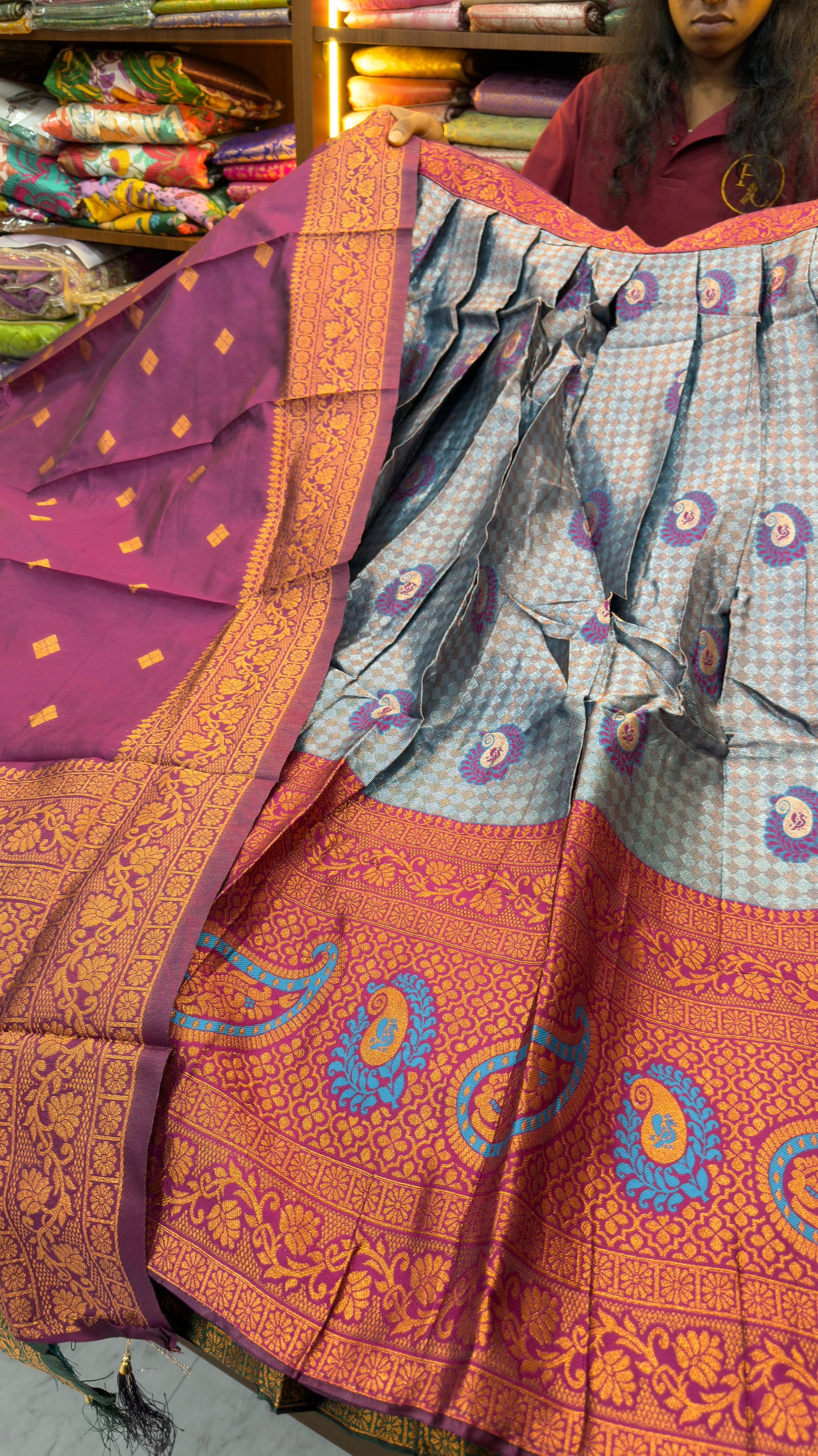 Kanchi Pattu lehengas