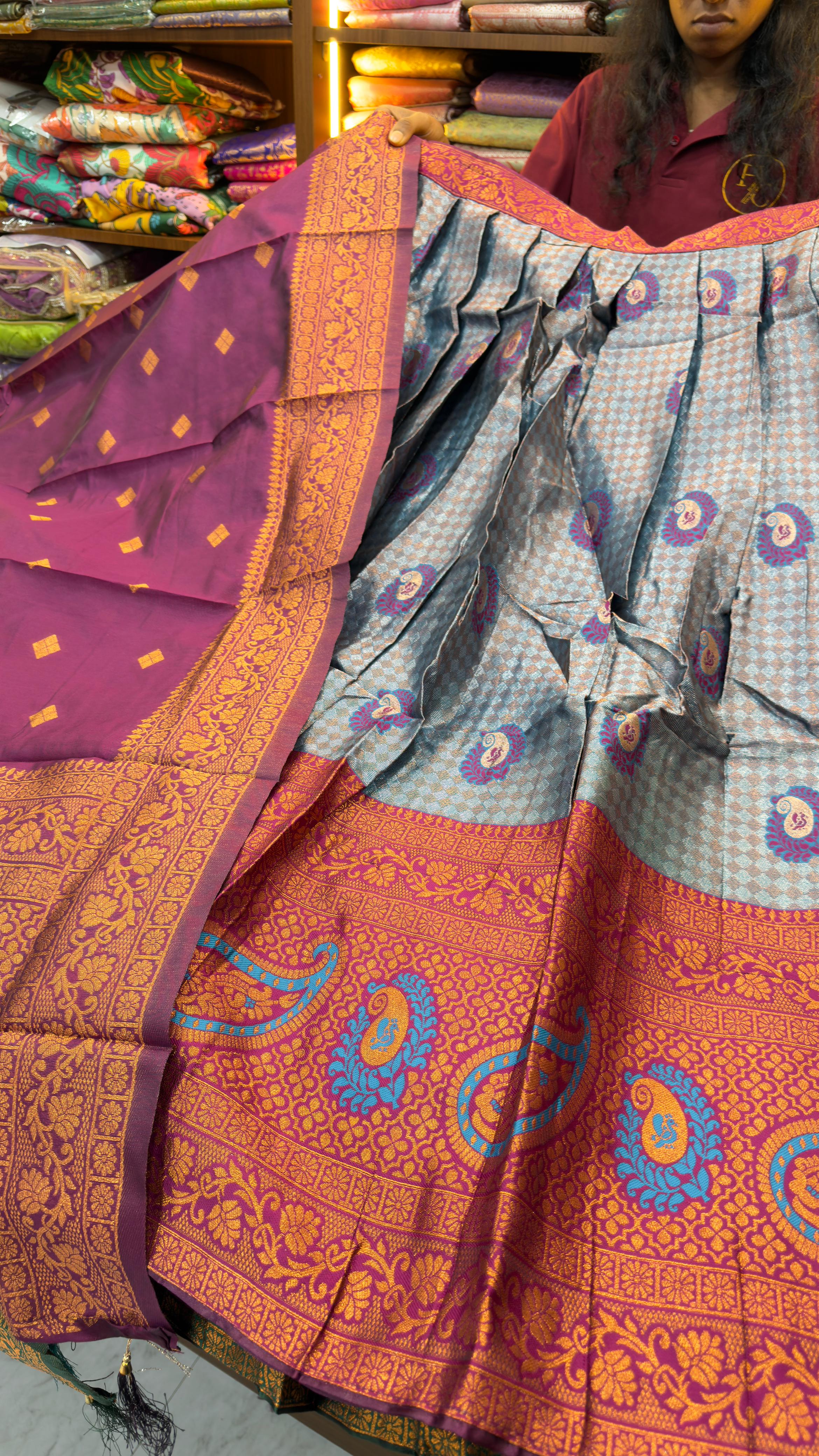 Kanchi Pattu lehengas