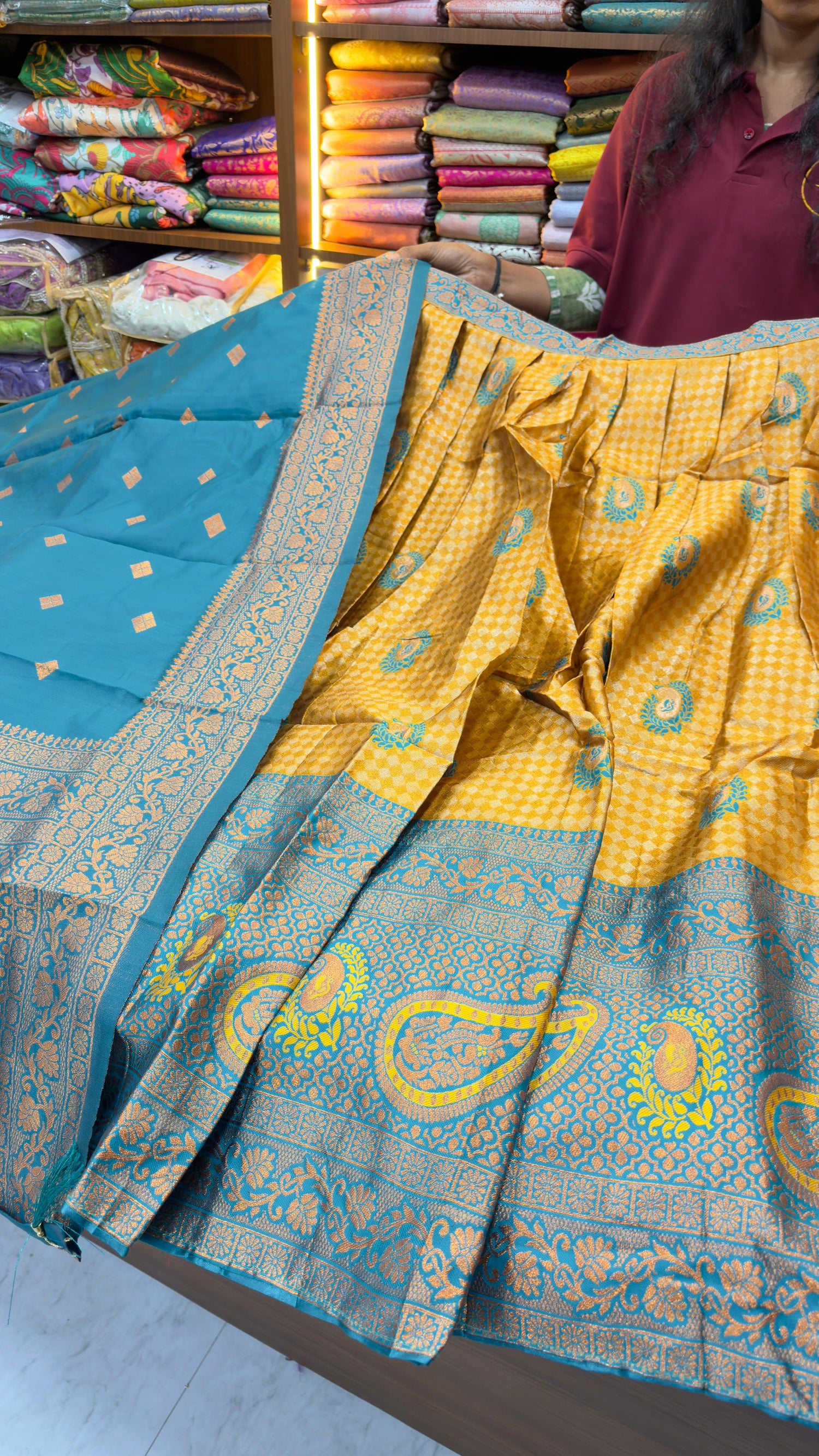 Kanchi Pattu lehengas