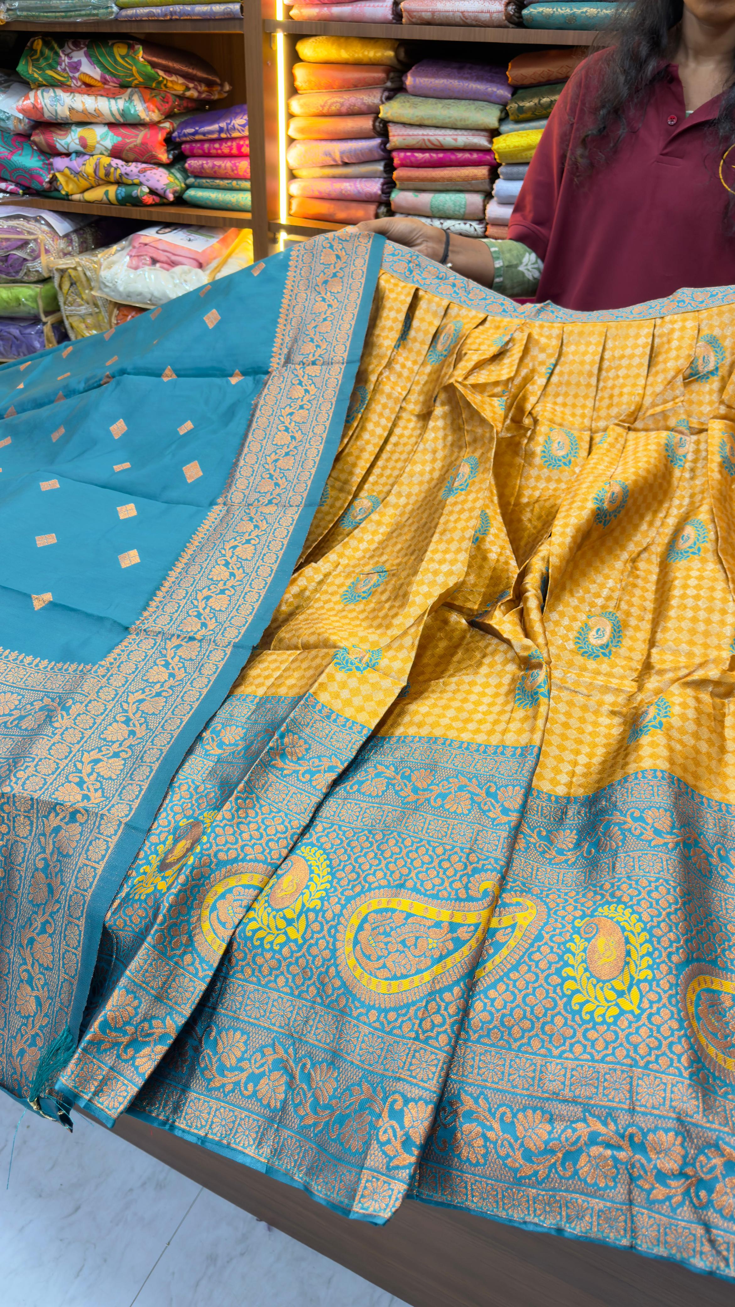 Kanchi Pattu lehengas
