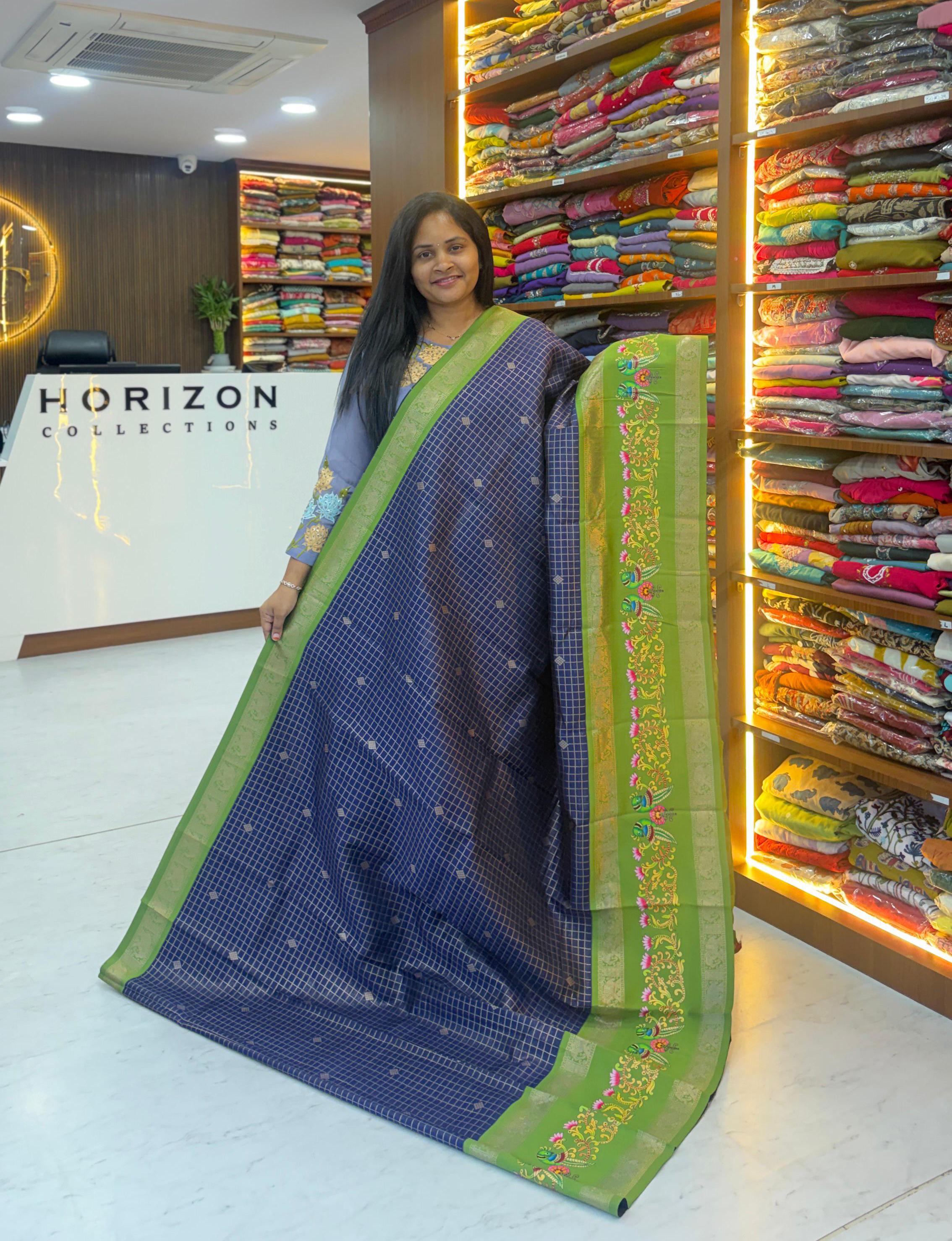 Vintage style soft pattu saree