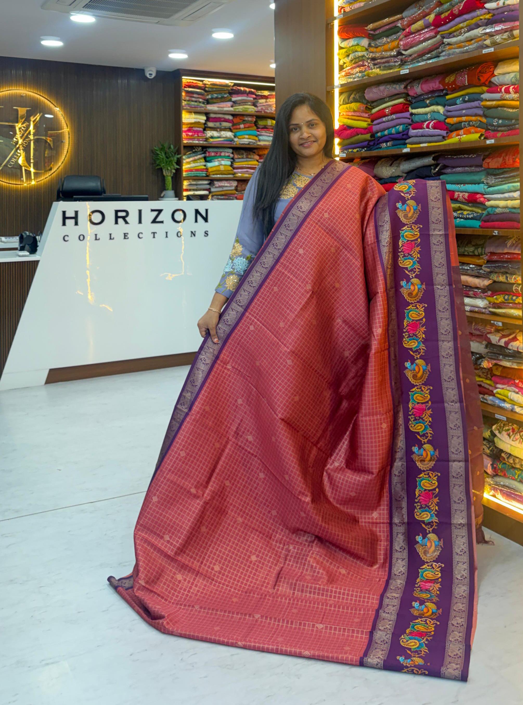 Vintage style soft pattu saree