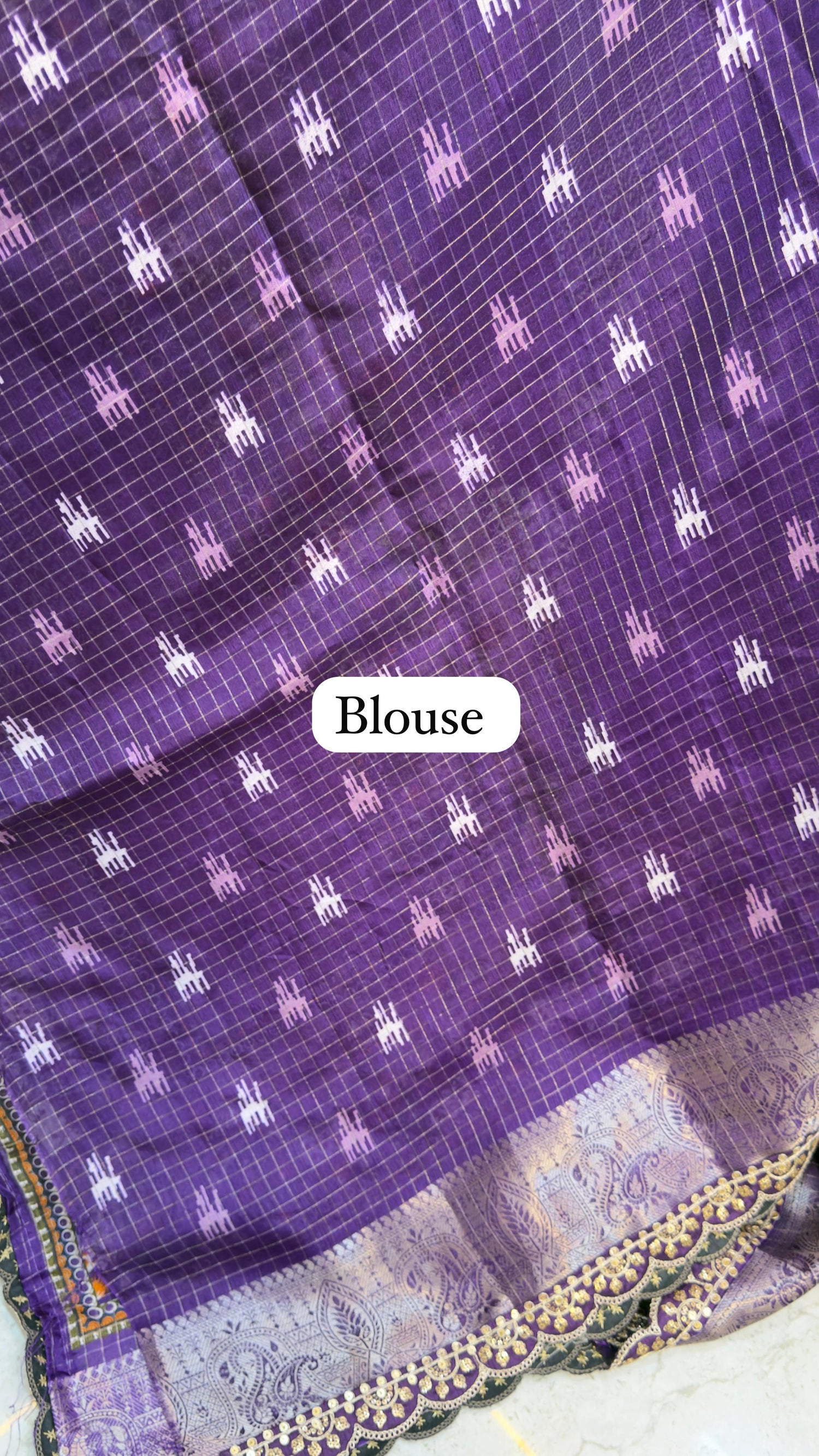 Dola Chexs Saree with lace