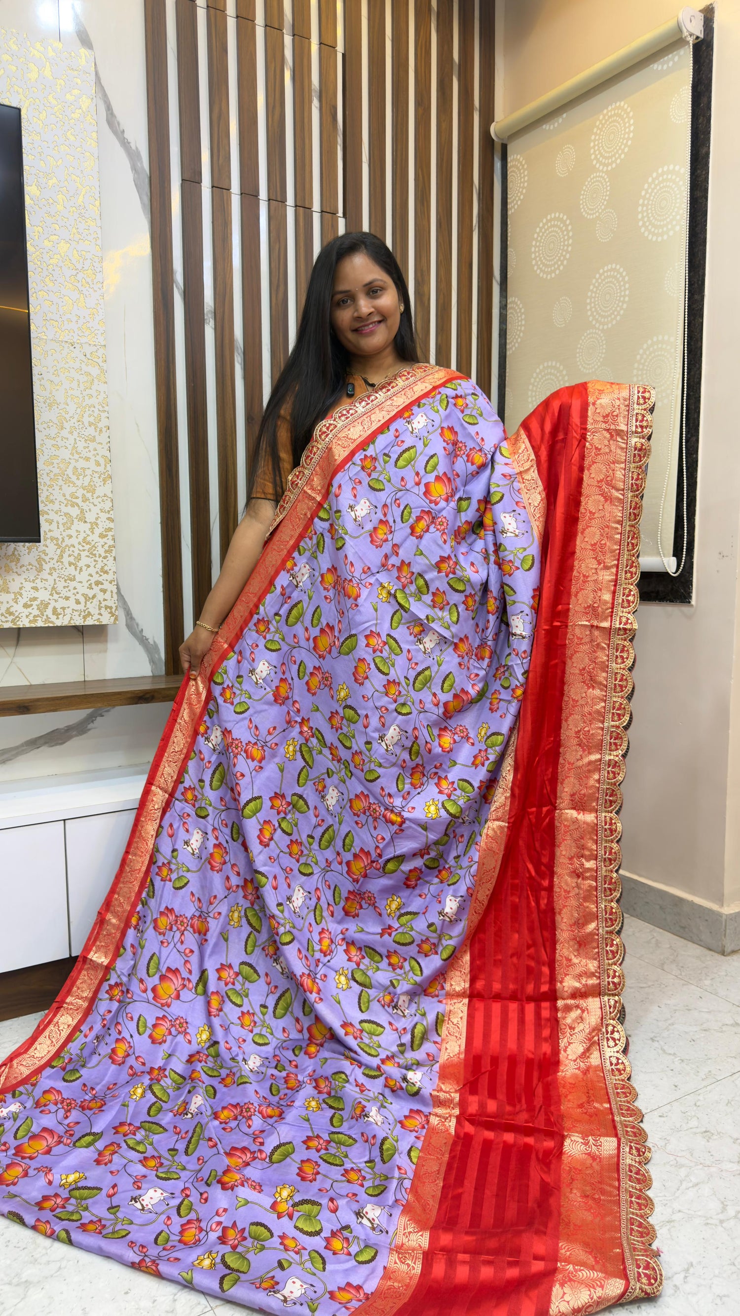 Pichwai Dola silk saree