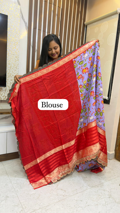 Pichwai Dola silk saree