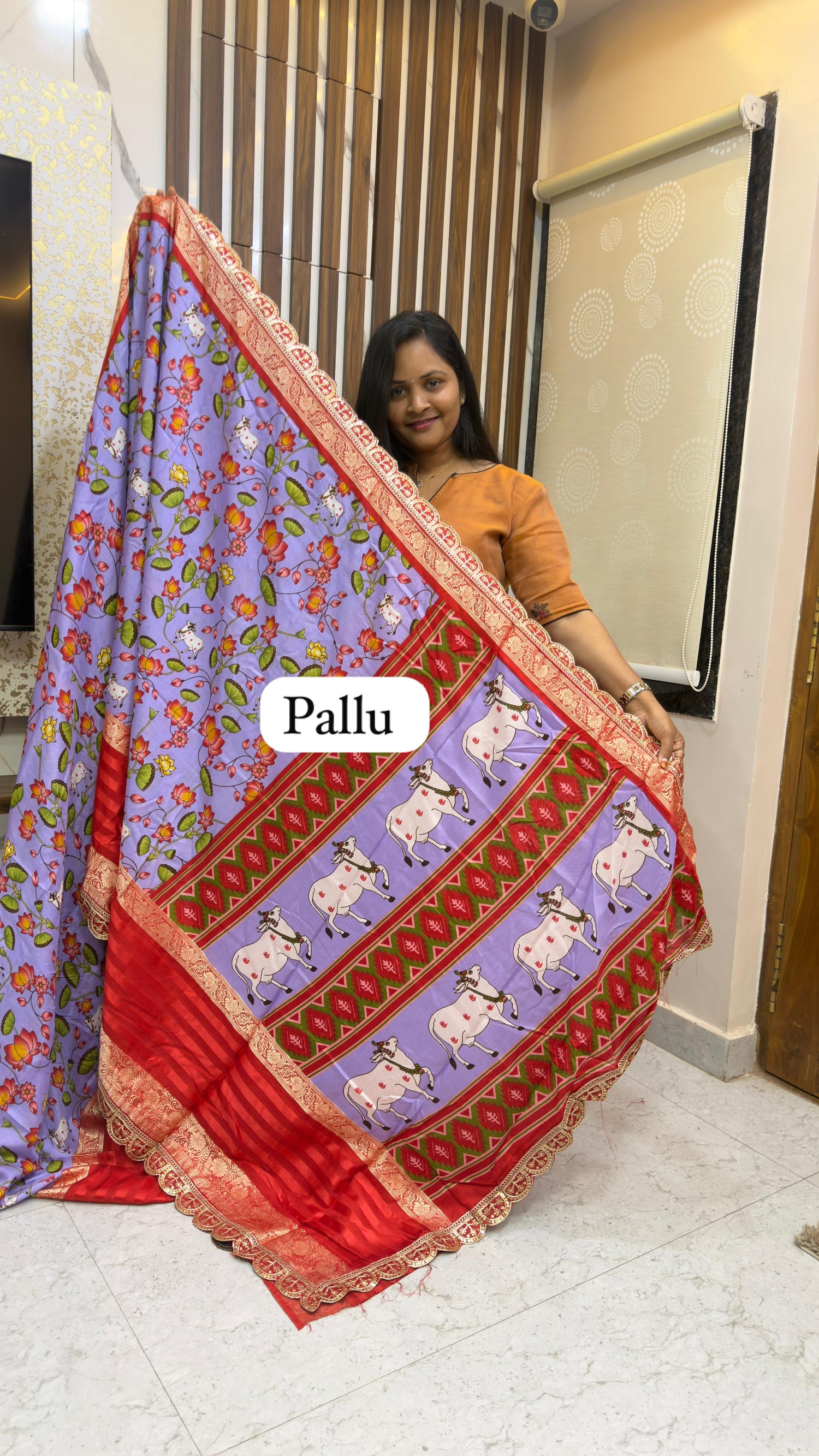 Pichwai Dola silk saree