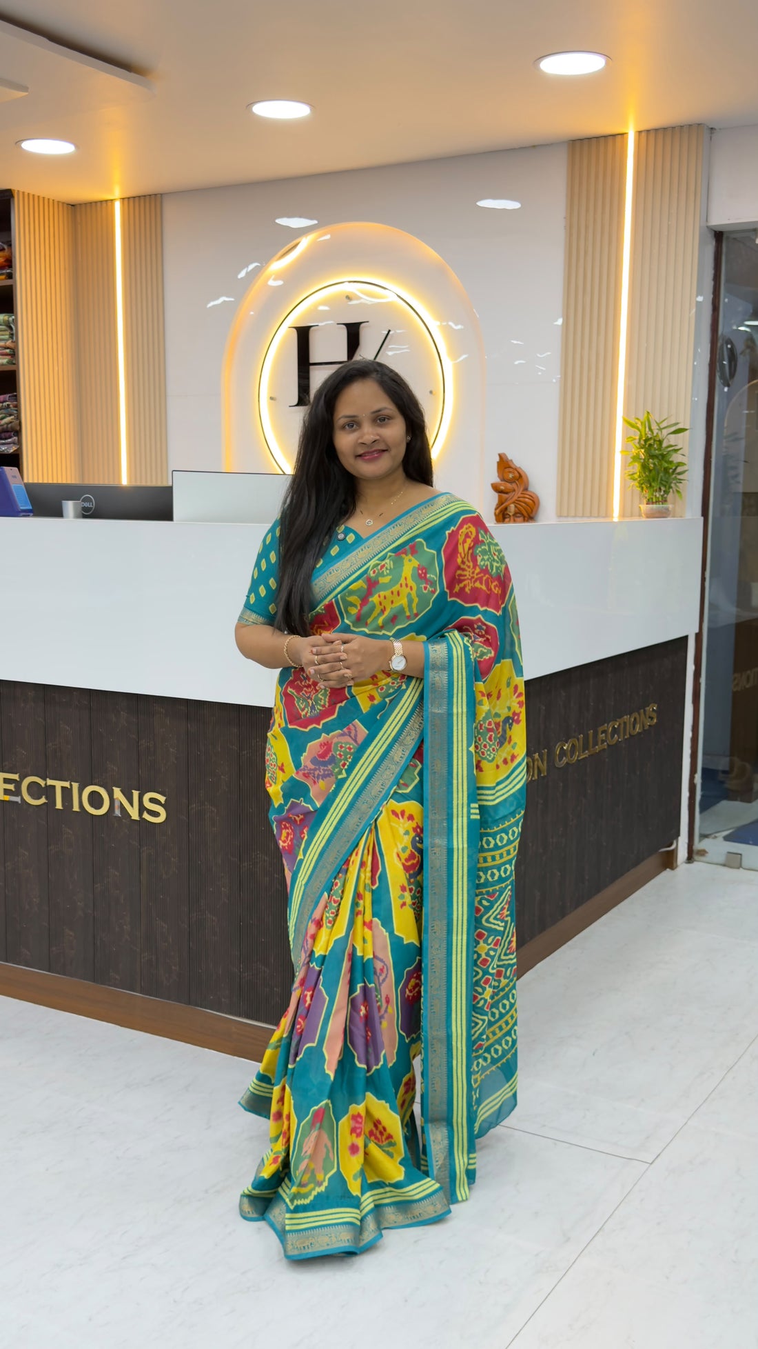 Crepe silk digital printed saree