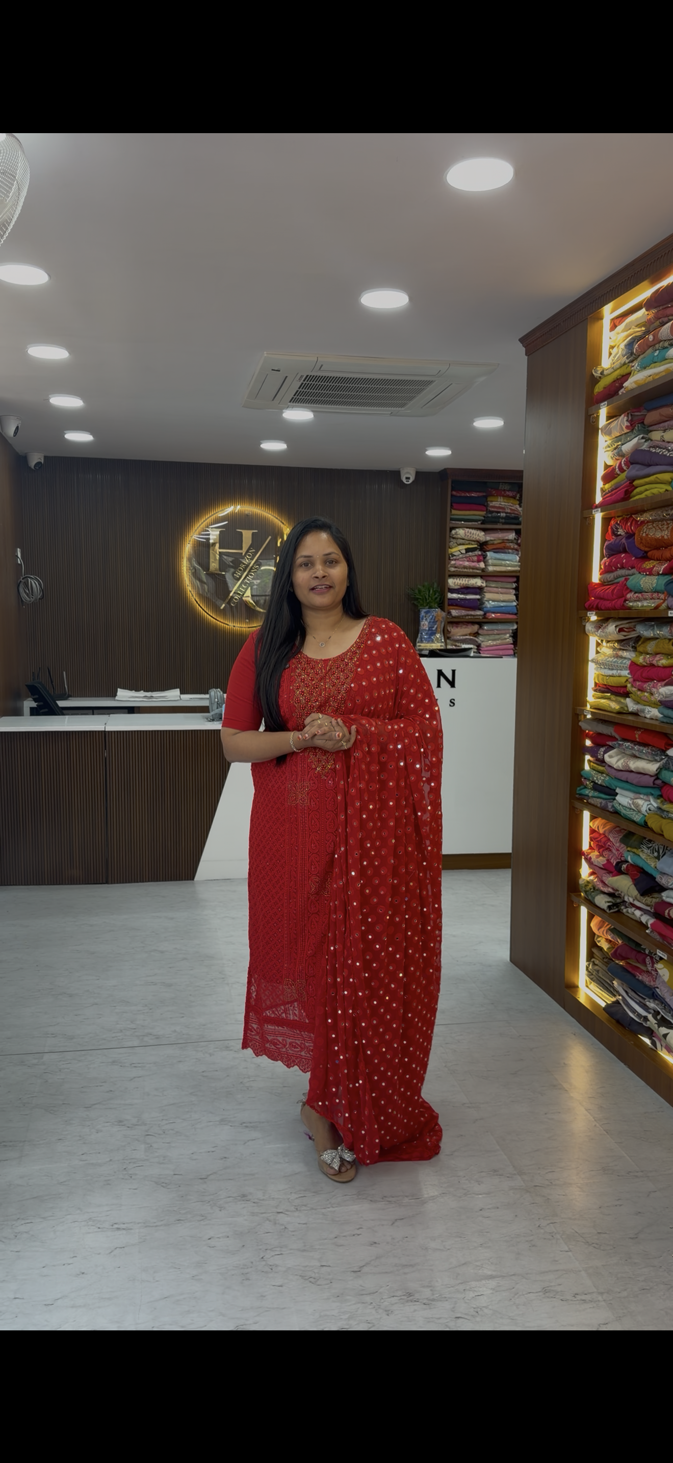 Chikankari Georgette fabric dress material