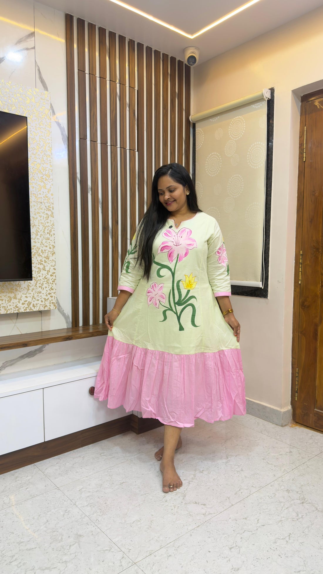 Premium mul cotton frock