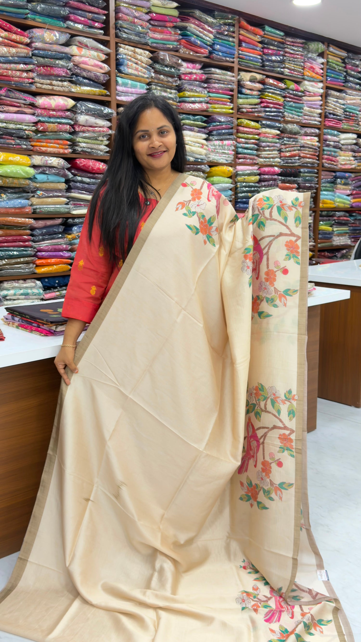 Premium paper Tussar sarees