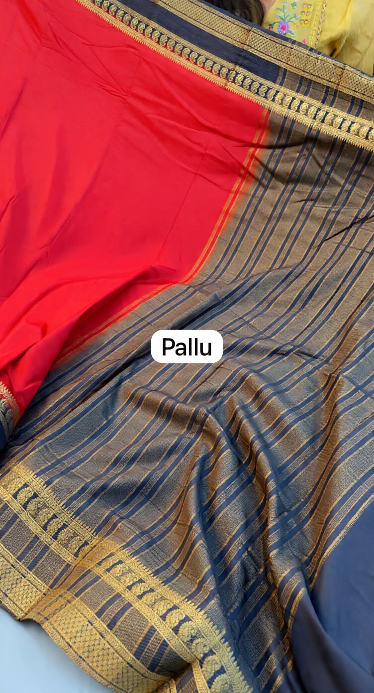 Rashmika inspired semi Mysore silk saree