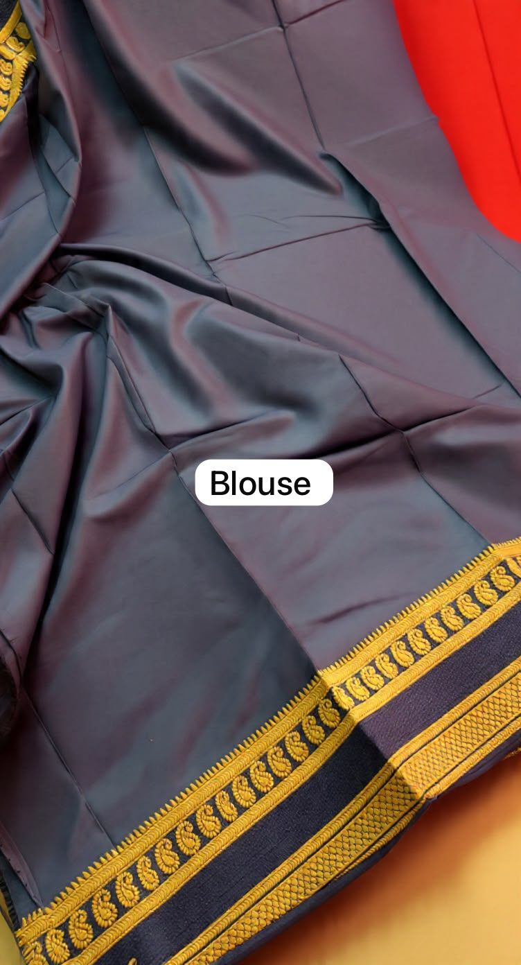 Rashmika inspired semi Mysore silk saree