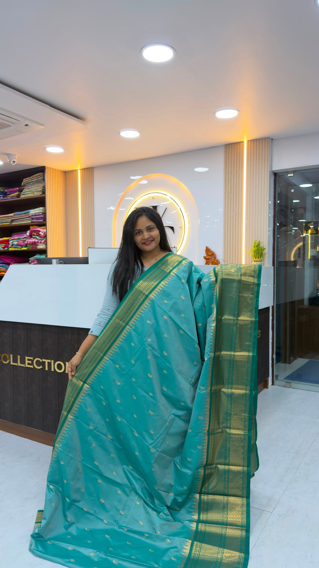 Vintage style semi Kanchi pattu