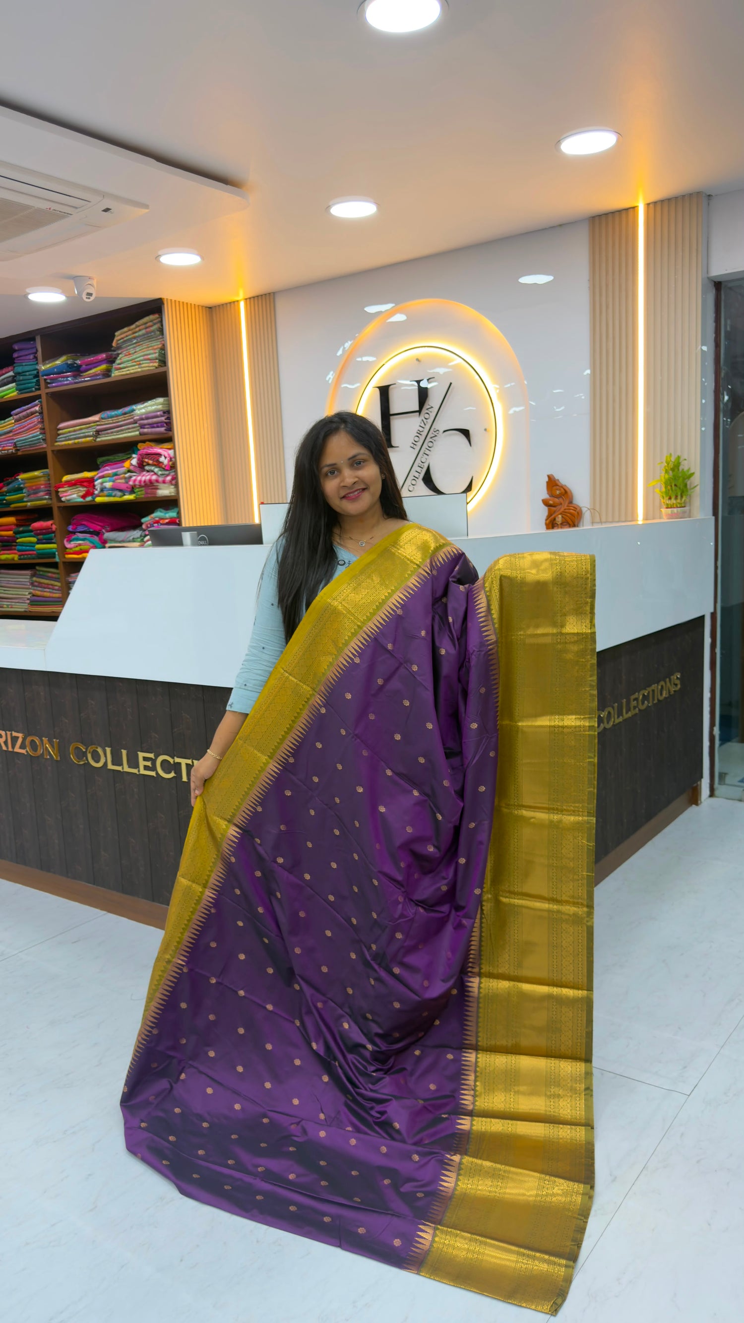 Vintage style semi Kanchi pattu