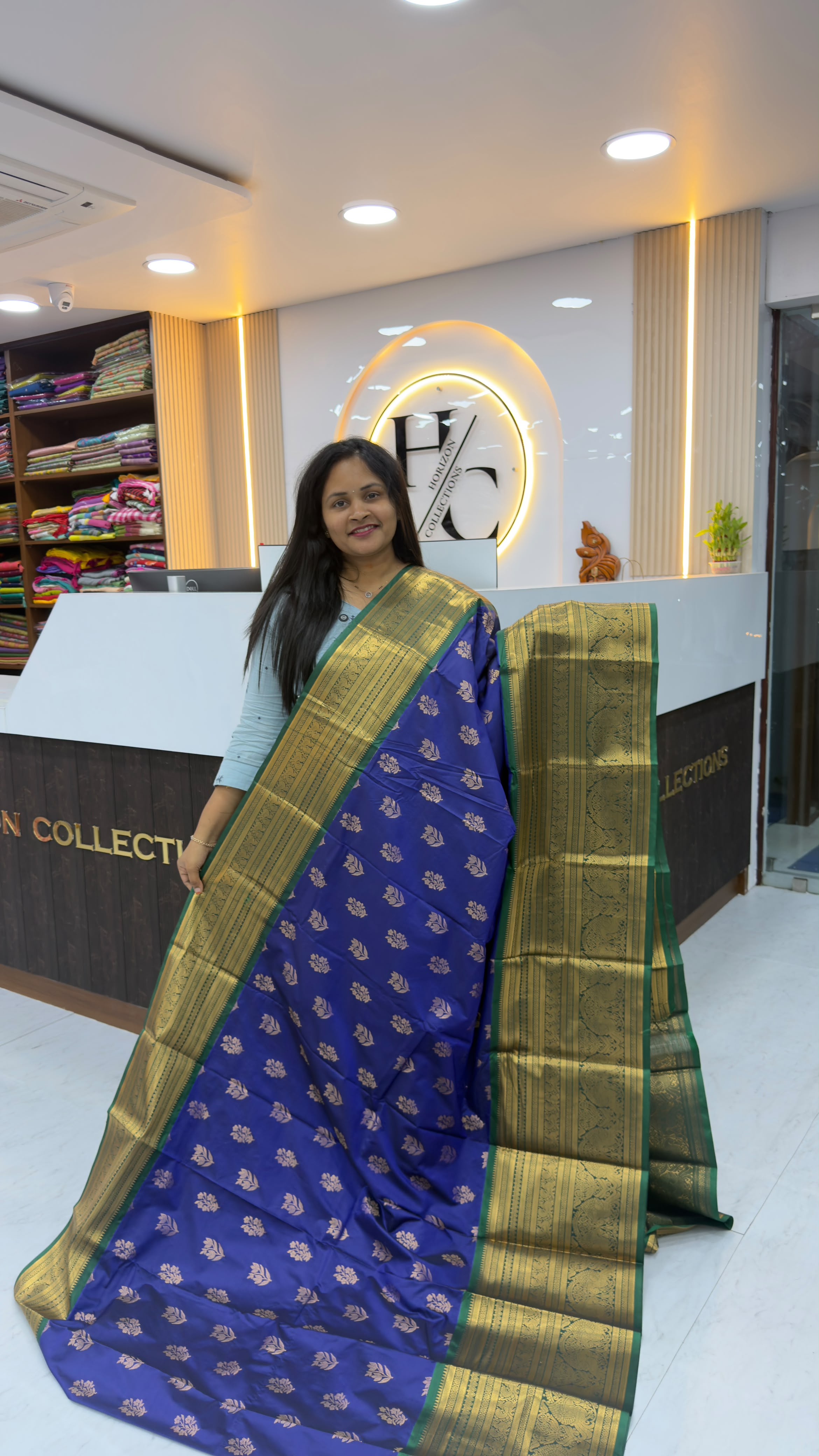 Vintage style semi Kanchi pattu