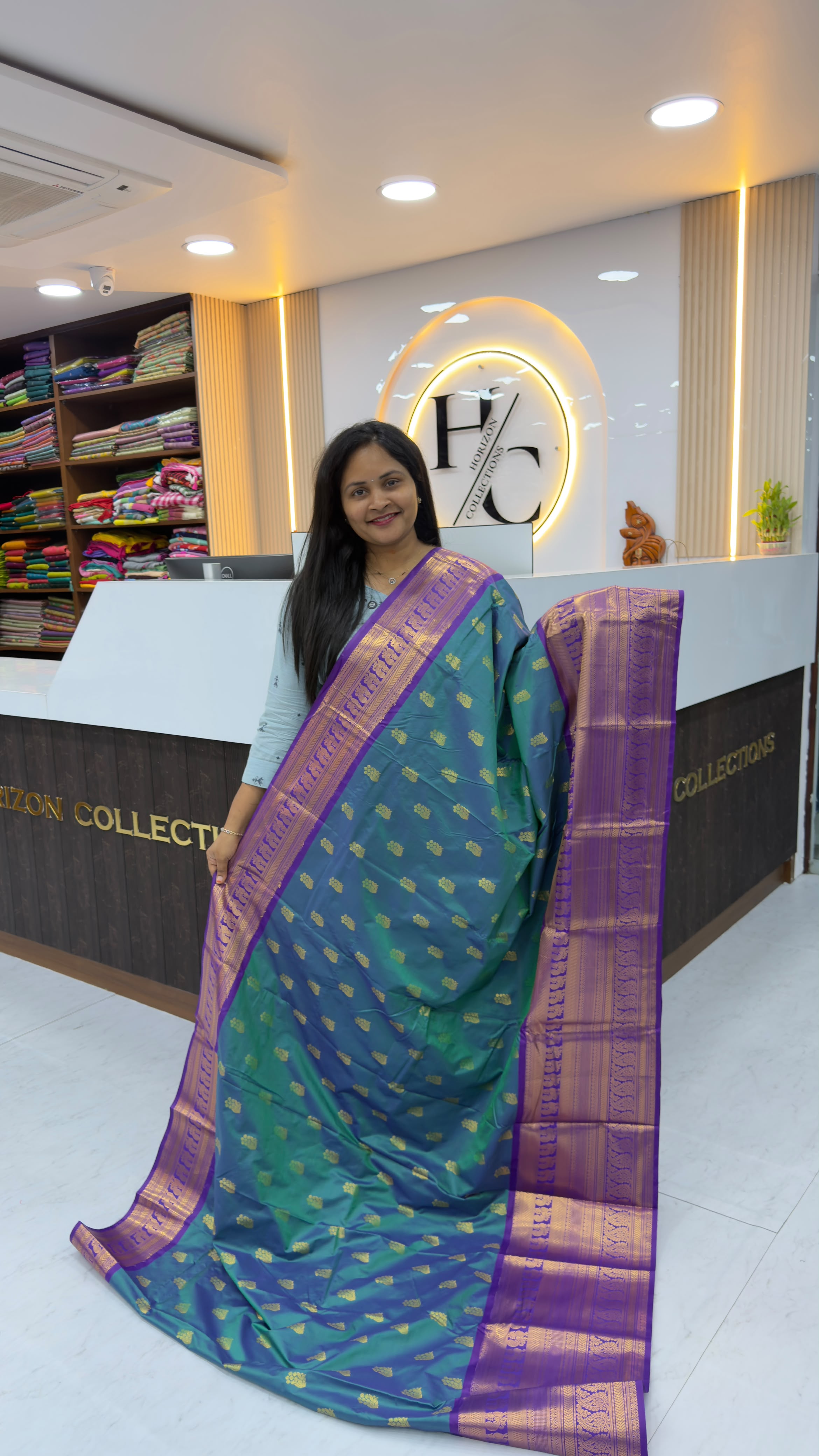 Vintage style Semi Kanchi pattu