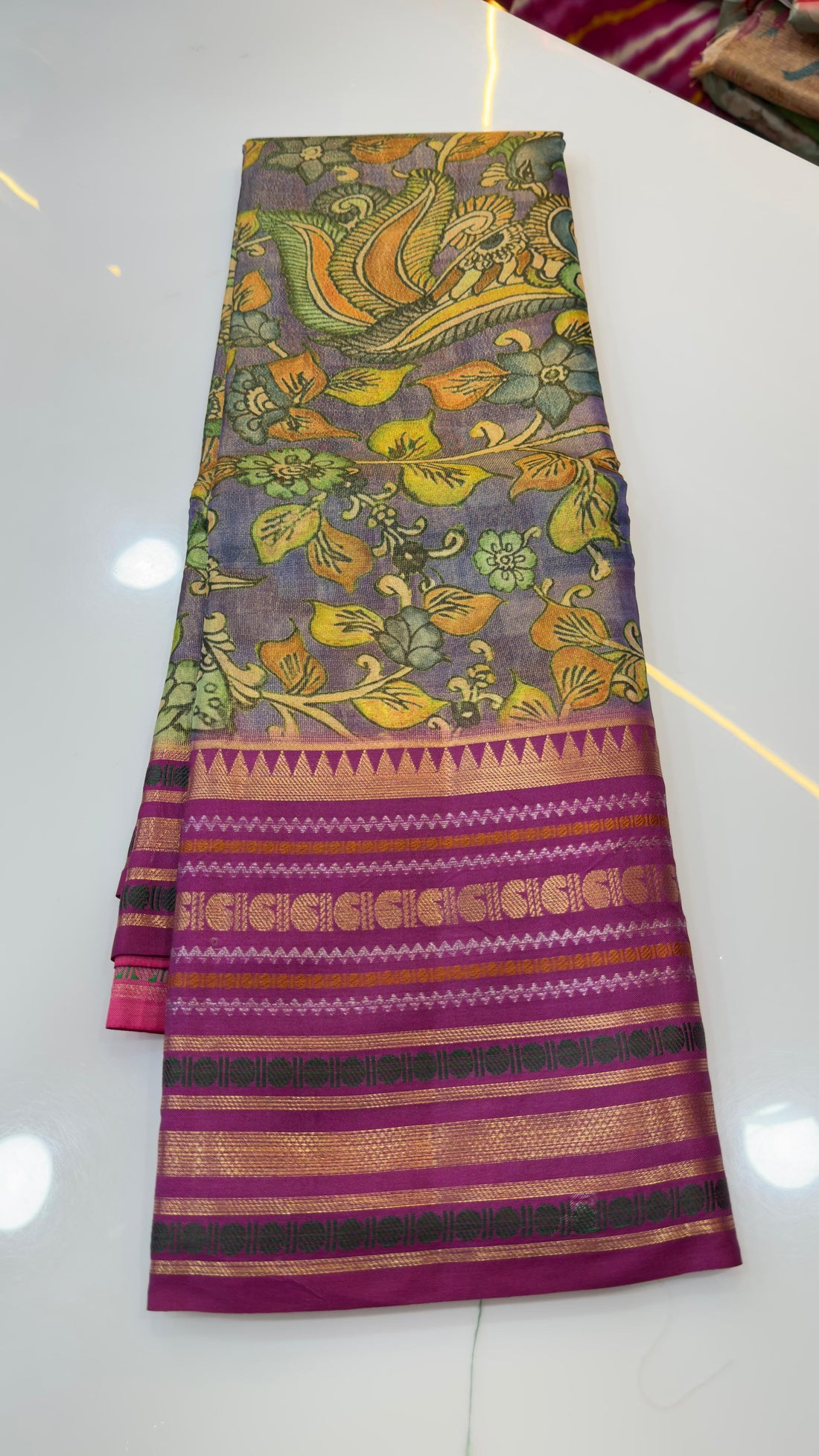 Tissue Kalamkari Saree