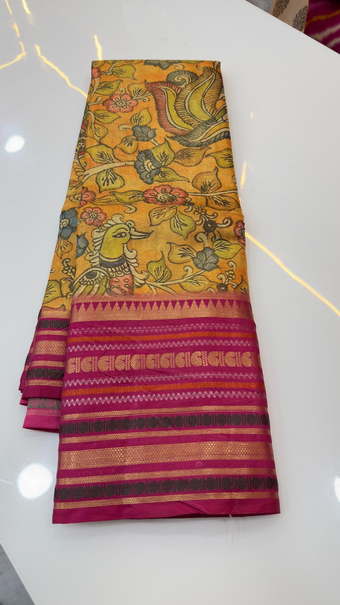 Tissue Kalamkari Saree