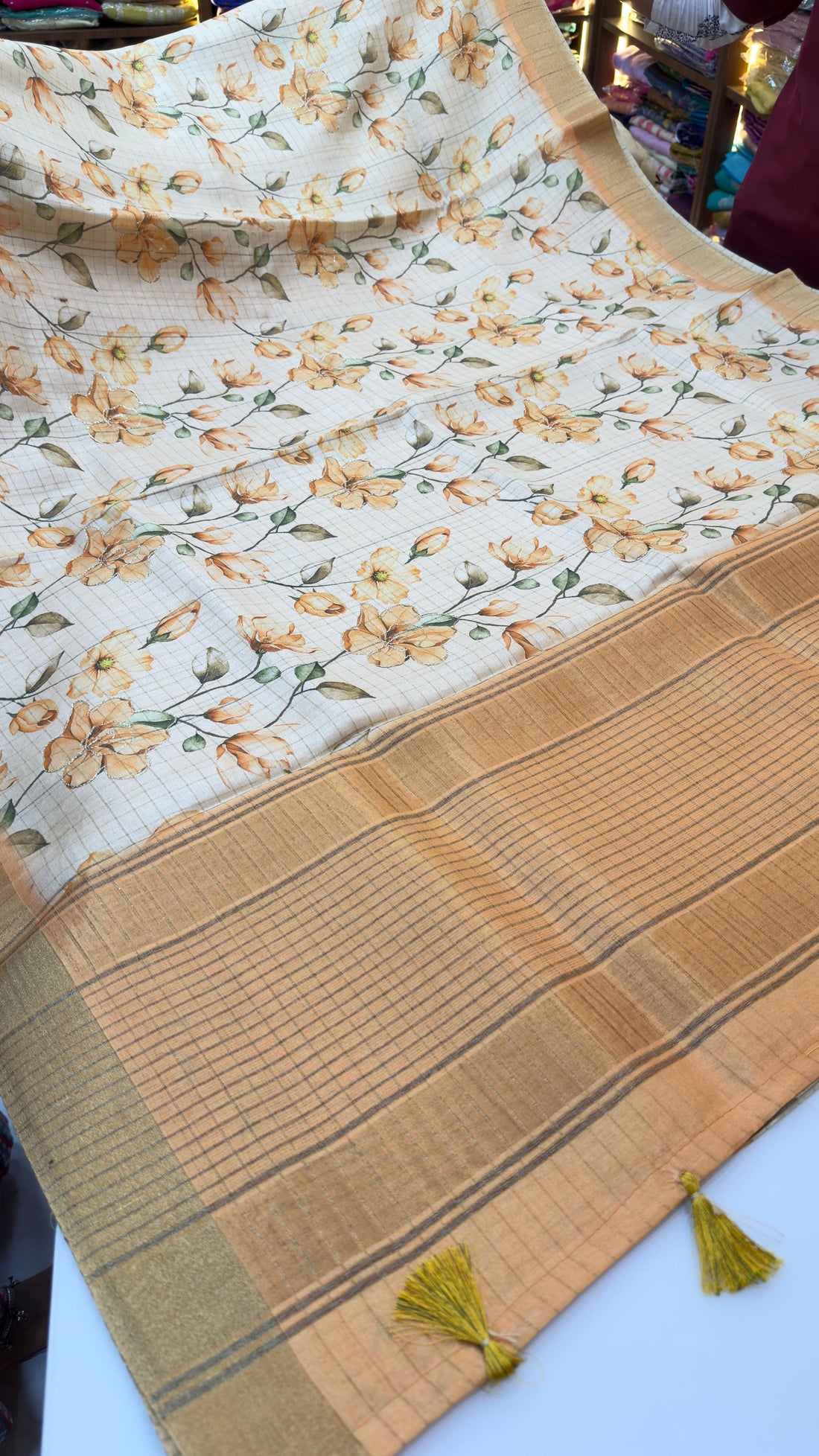 Floral fancy Tussar Saree