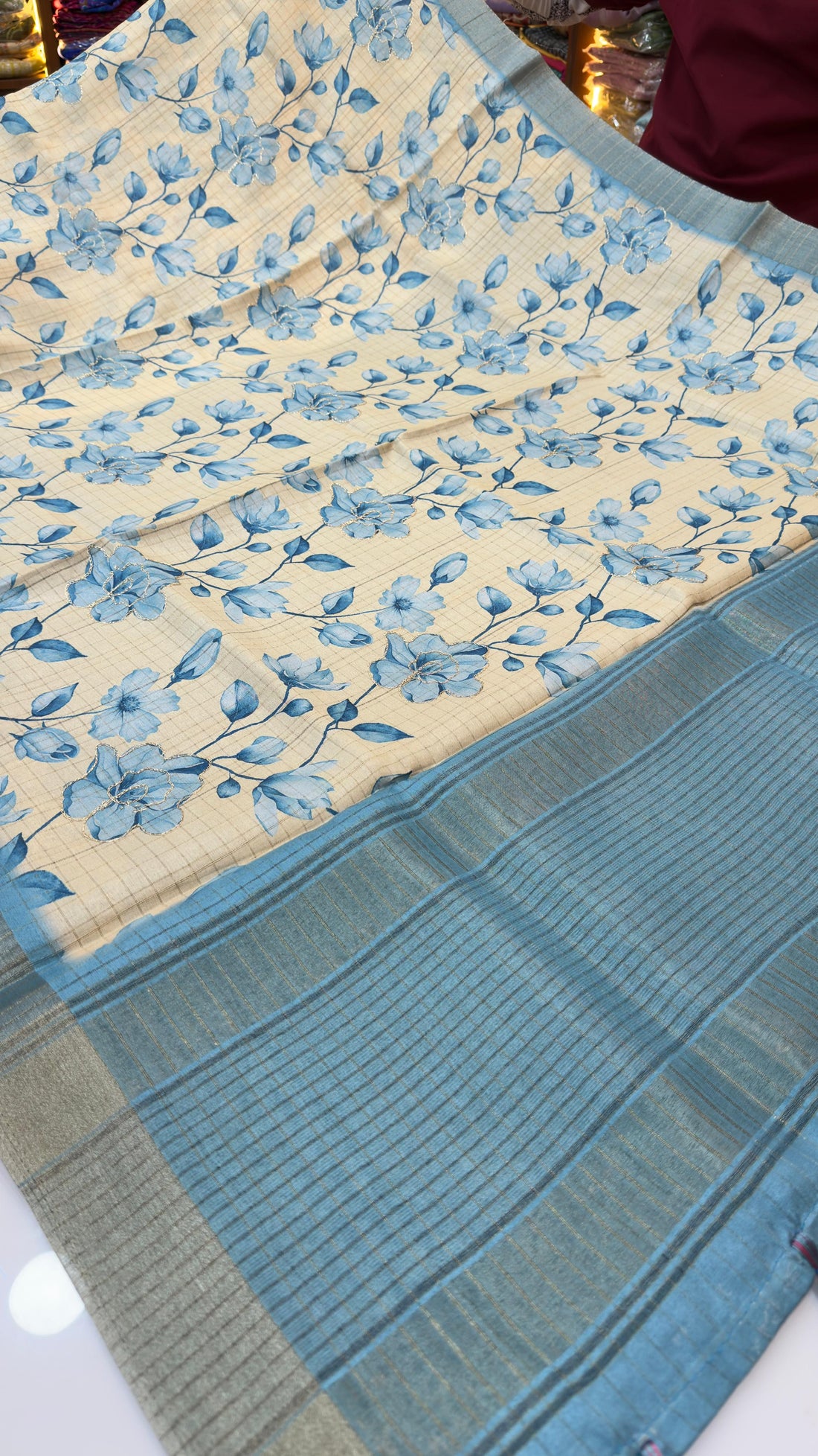 Floral Fancy Tussar saree