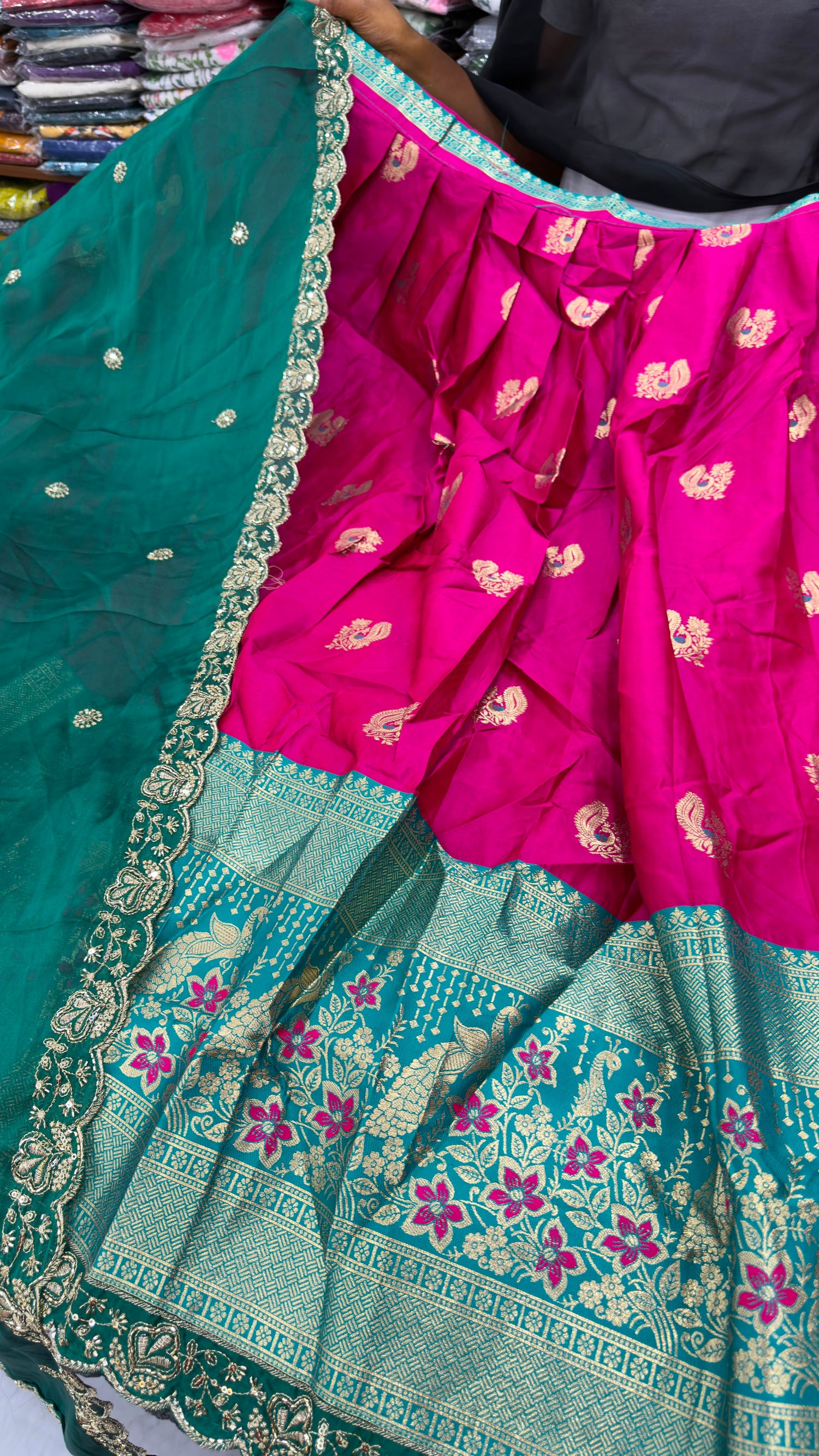 Soft pattu lehengas