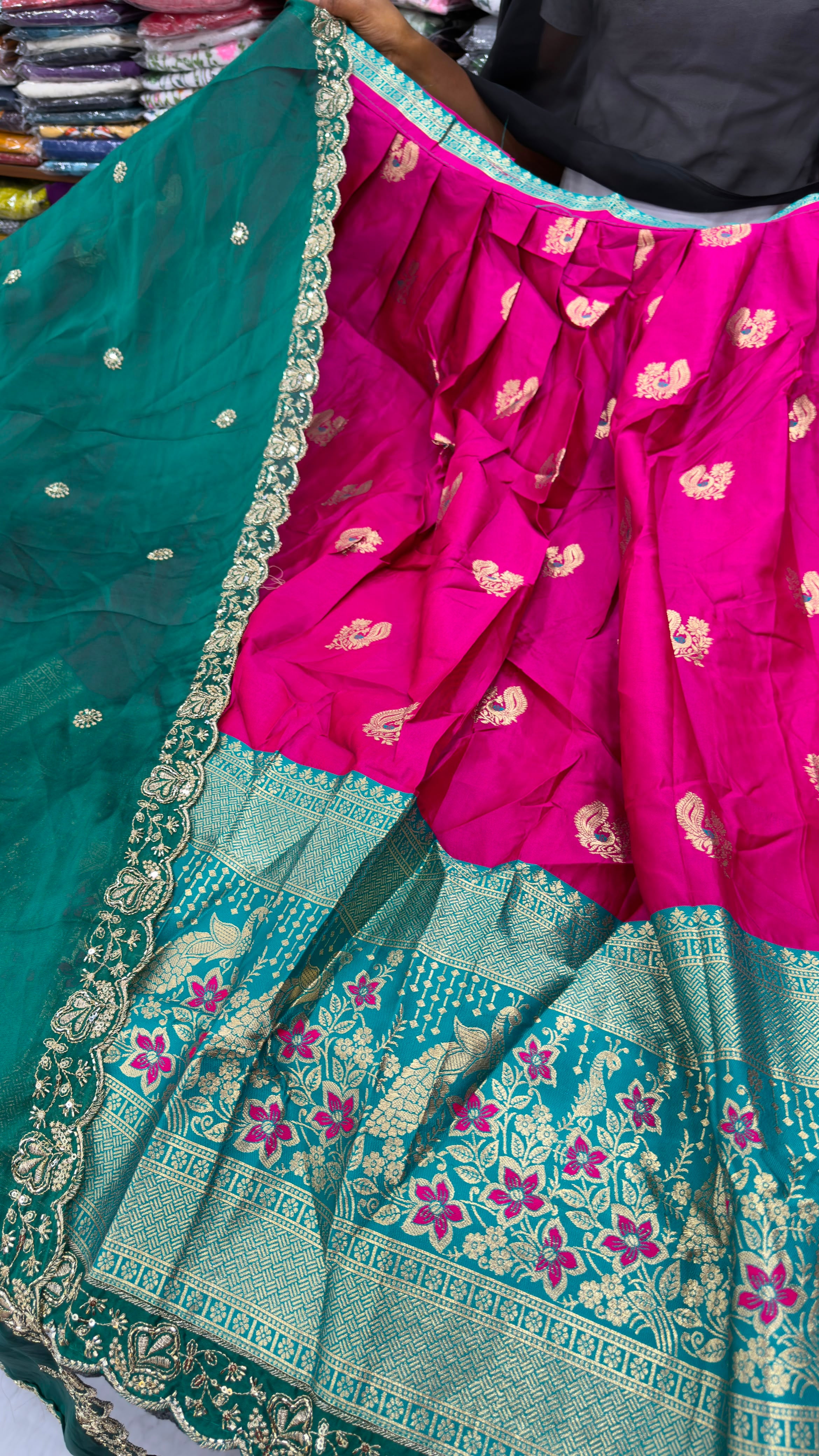 Soft pattu lehengas
