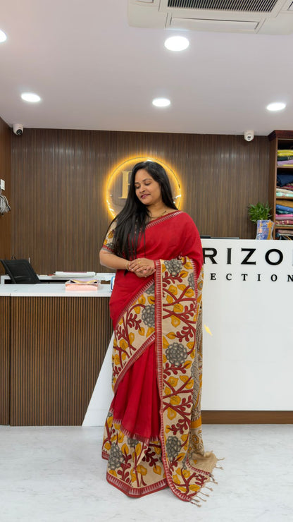 Chennuri Kalamkari saree