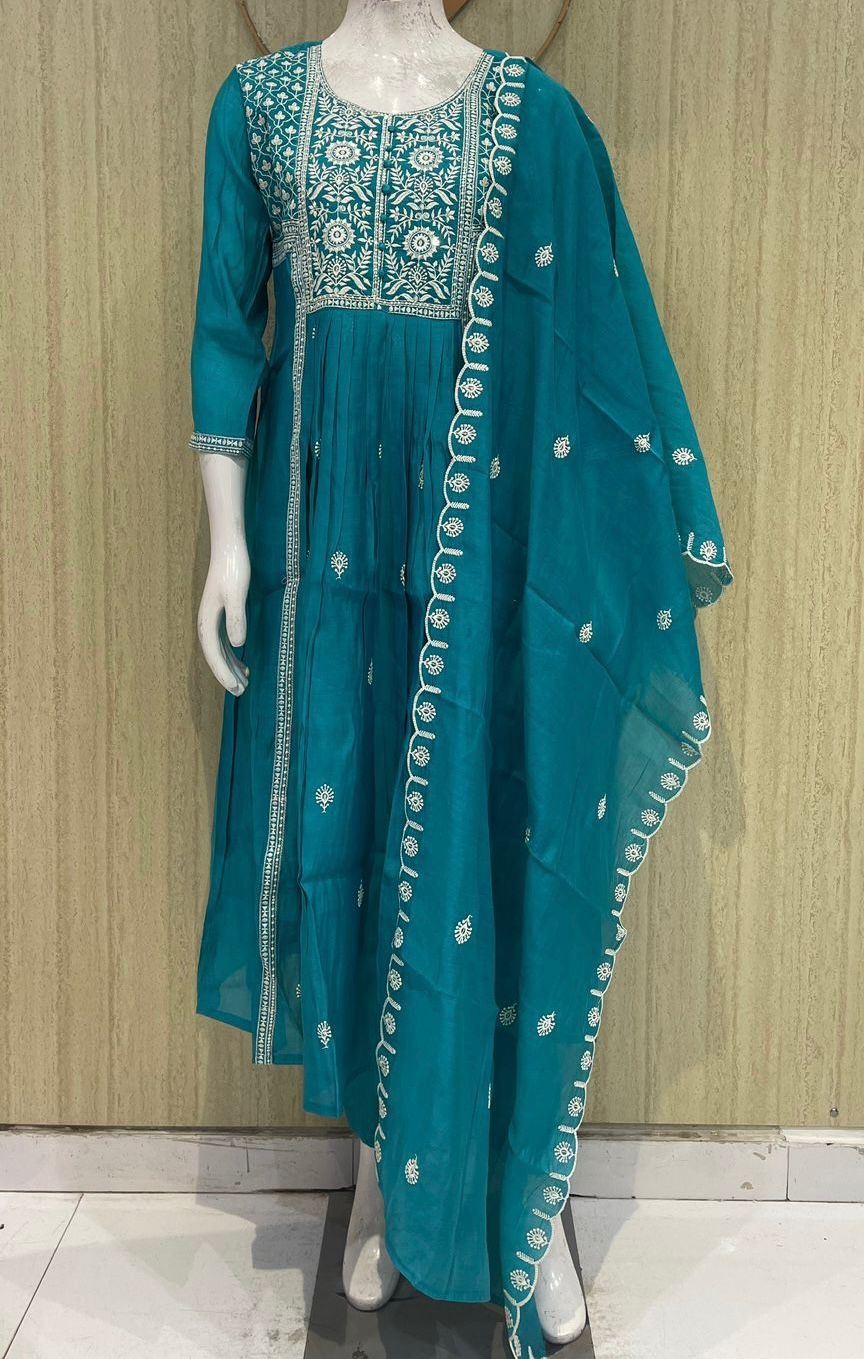Mul chanderi dress