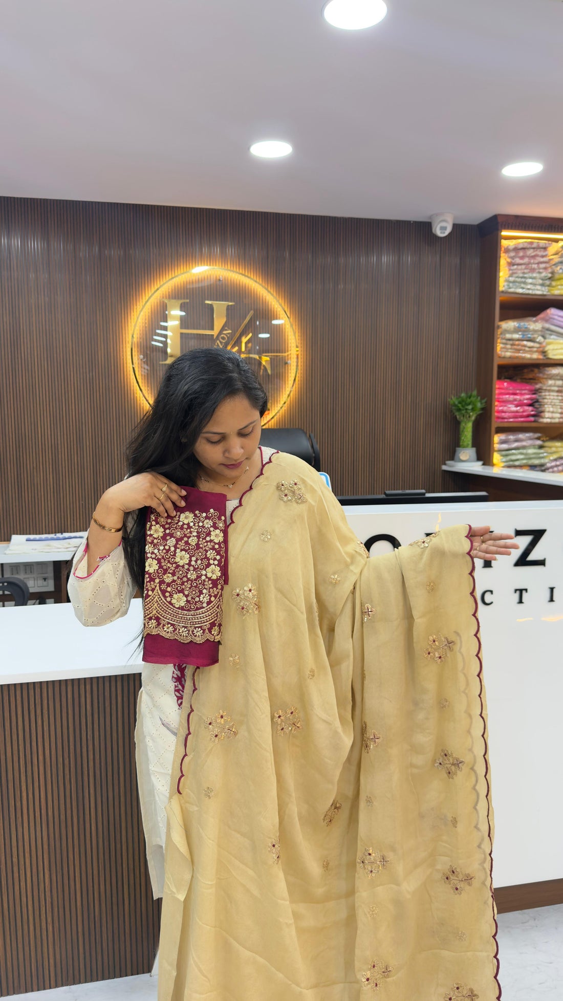 Crushed Georgette party wear saree
