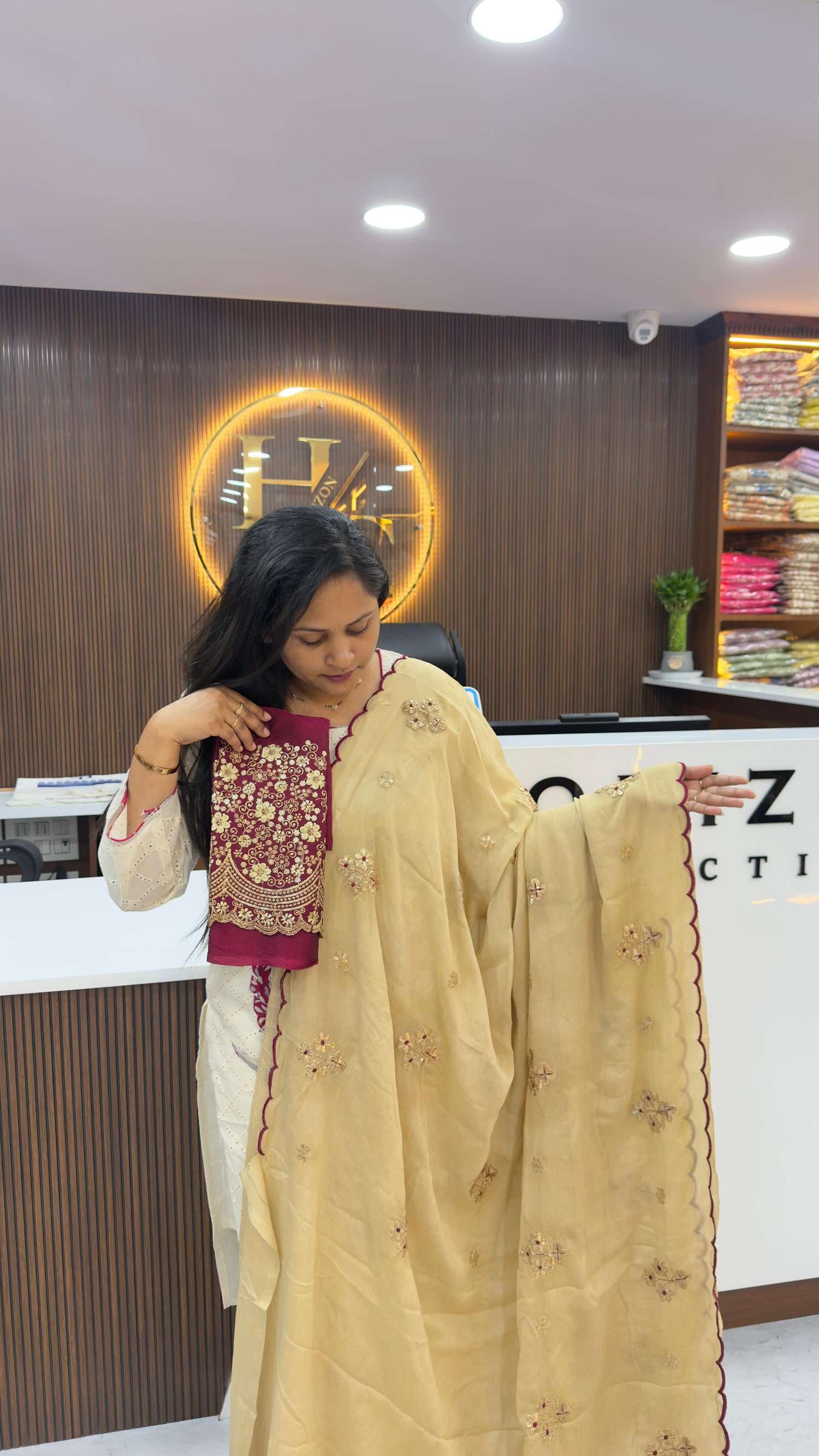 Crushed Georgette party wear saree