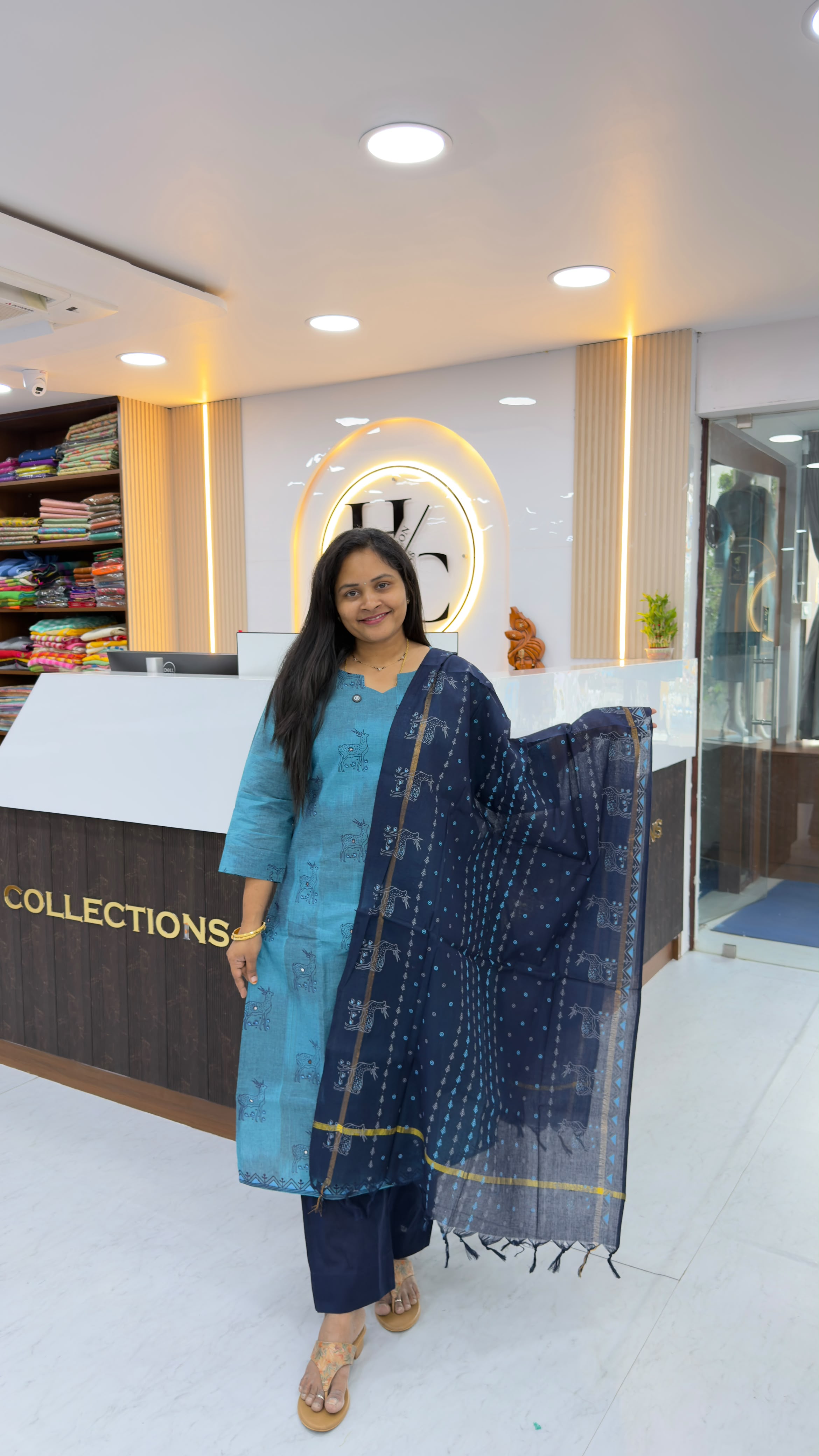 Premium Pure Cotton 3 Piece set with Block Print design
