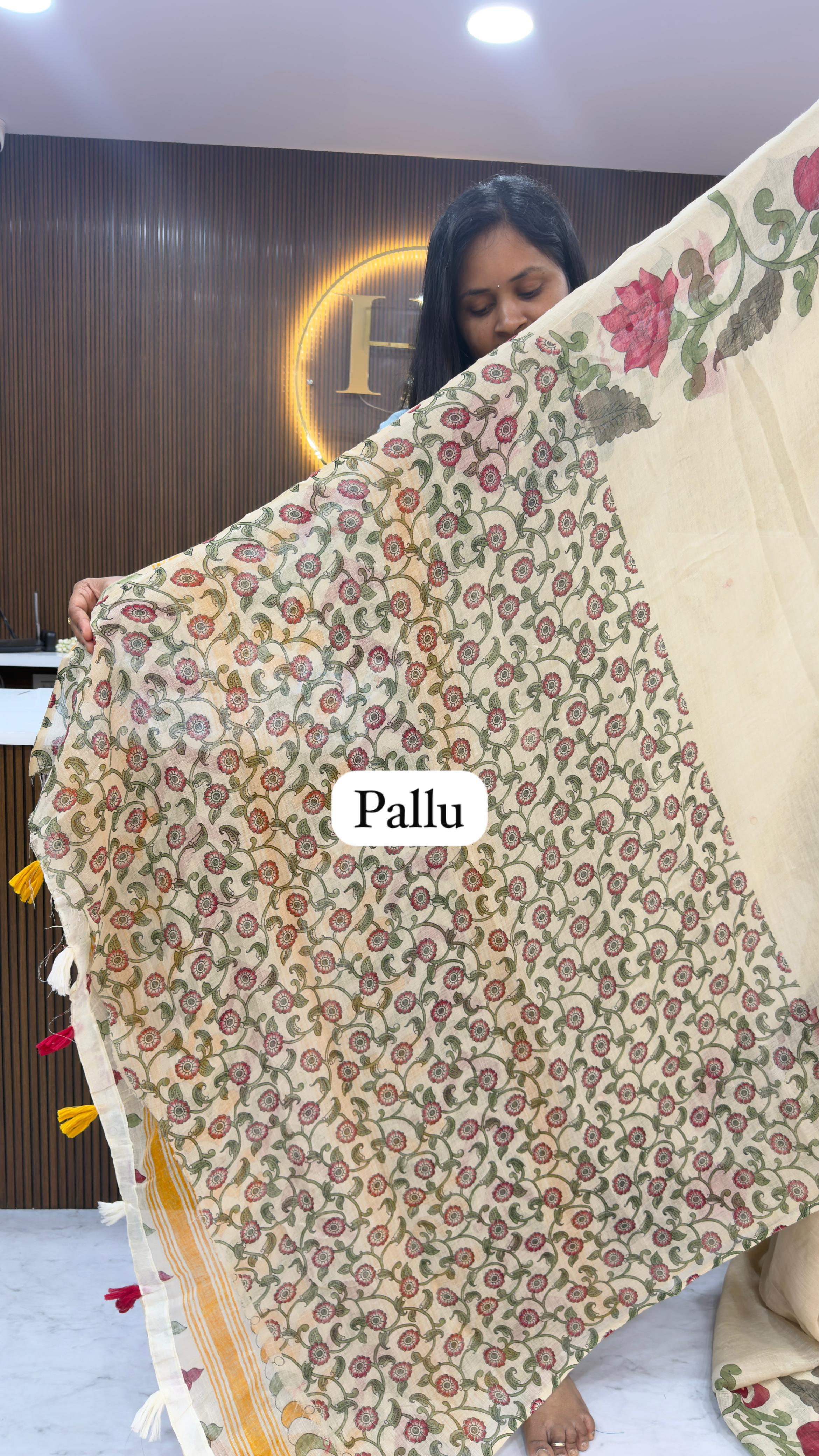 Soft Lenin light weight saree