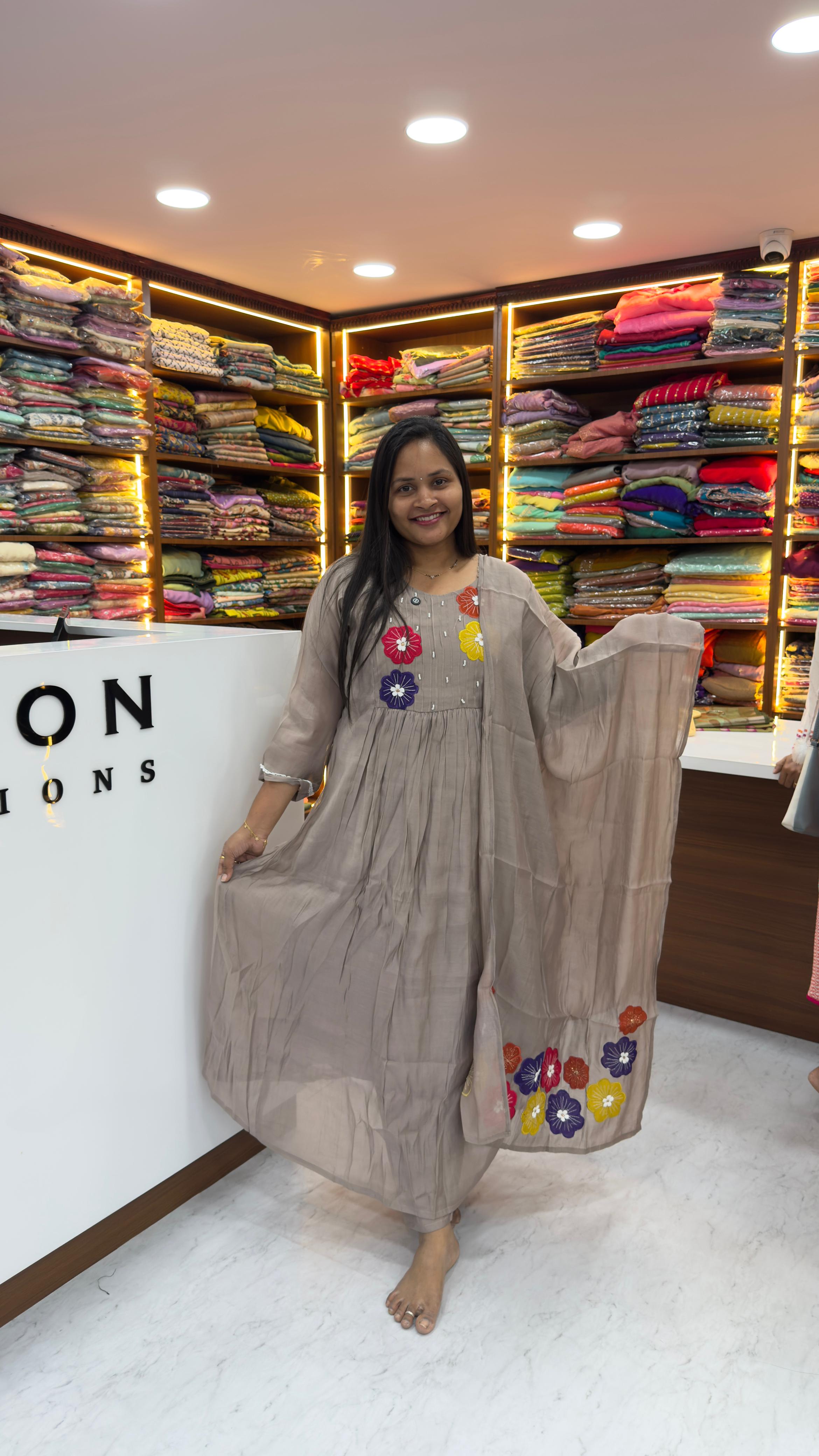 Premium Mull Chanderi Dress