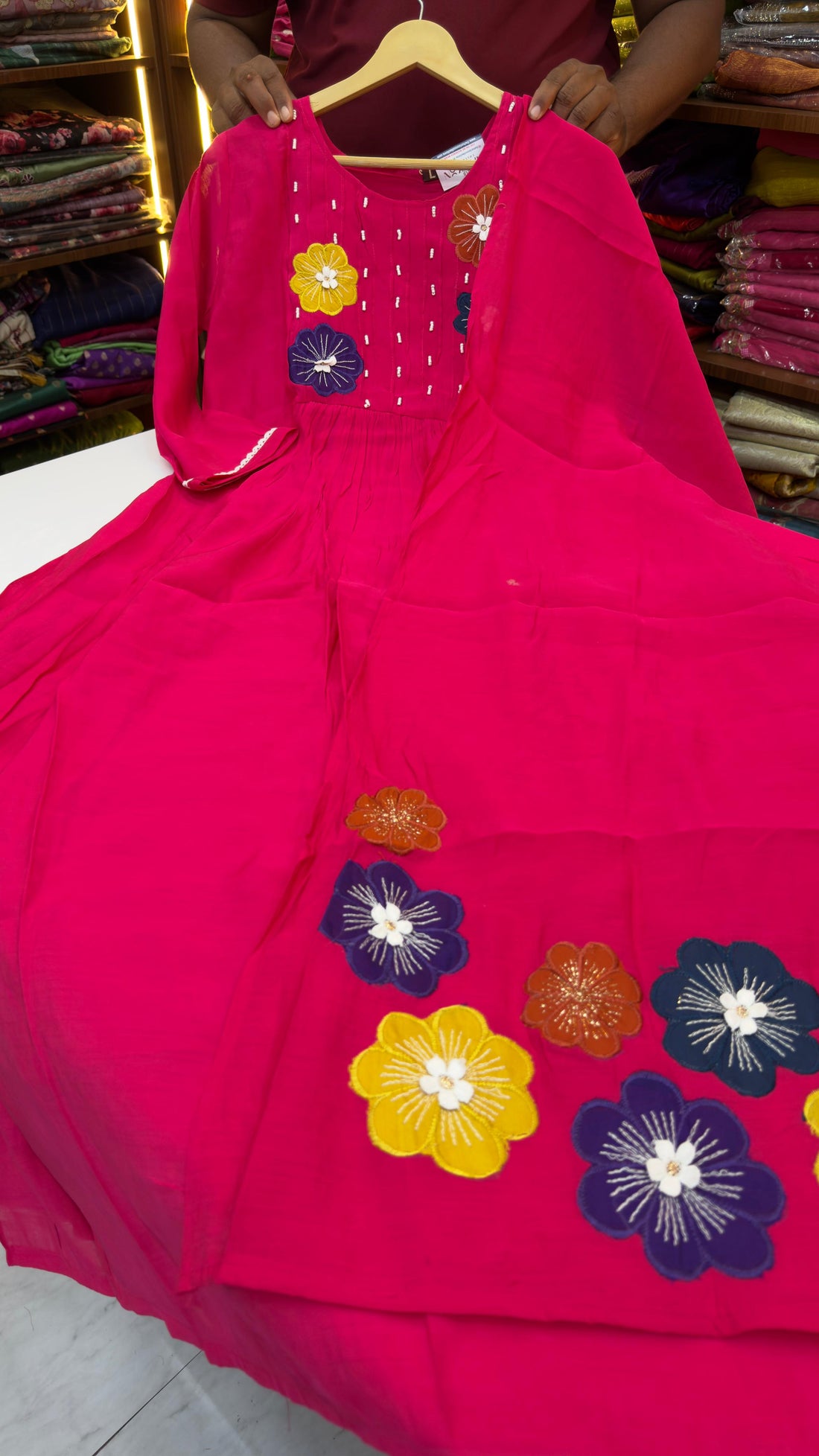 Premium Mull Chanderi Dress