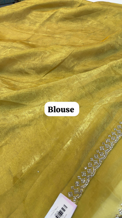 Dual Shade Glass Tissue Saree