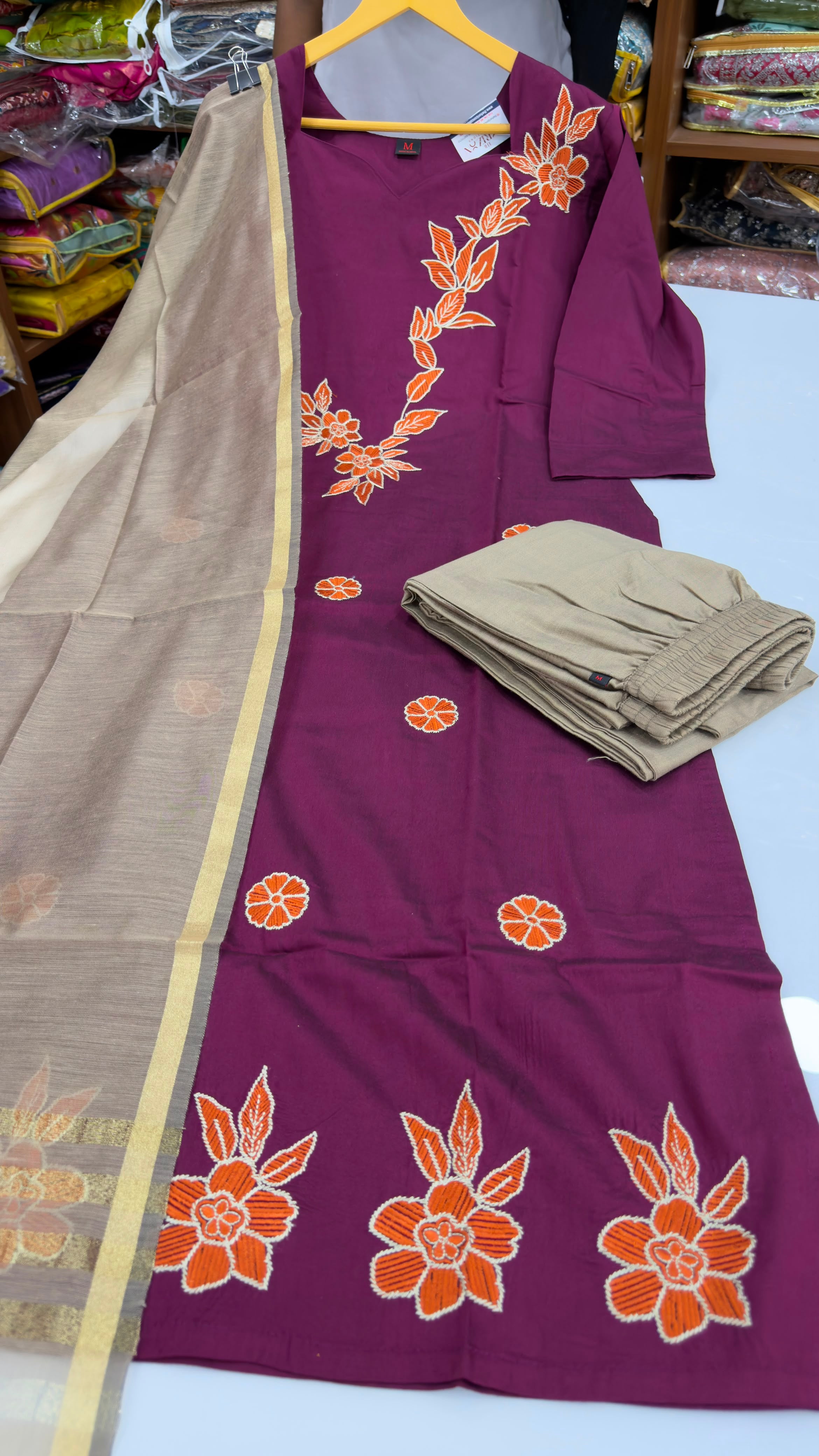 Premium Raw Silk with embroidery