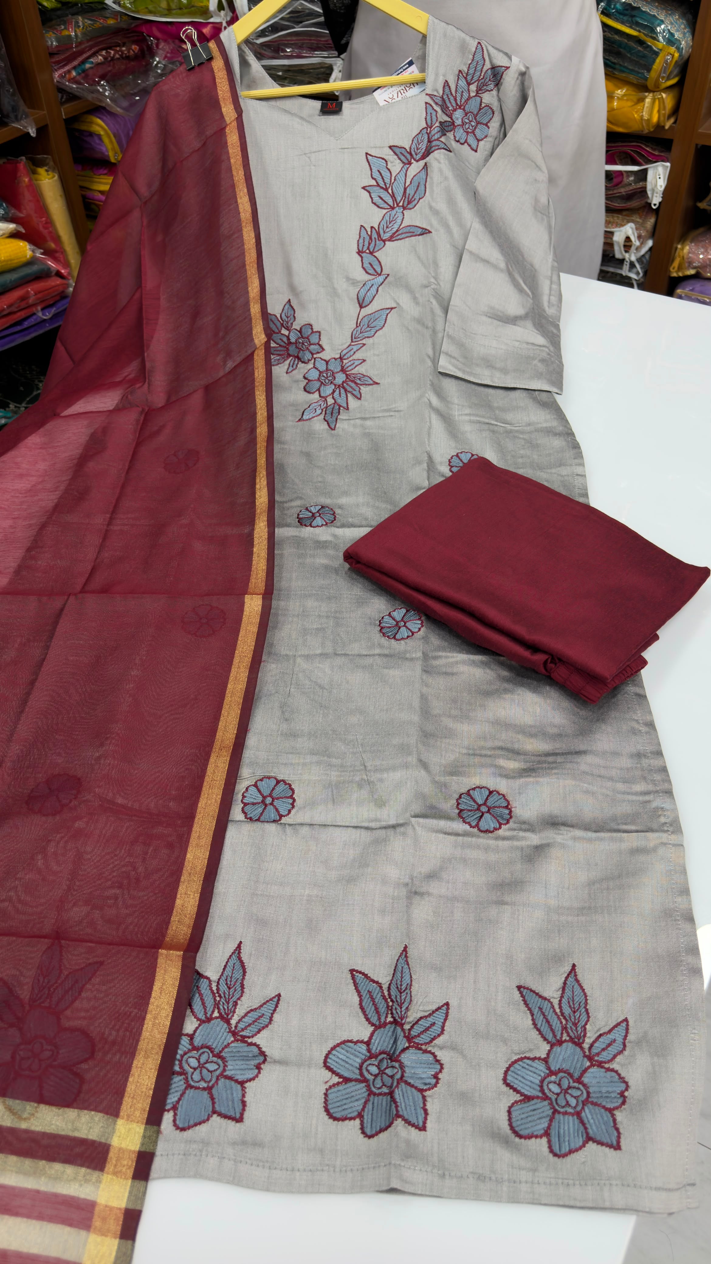 Premium Raw Silk with embroidery