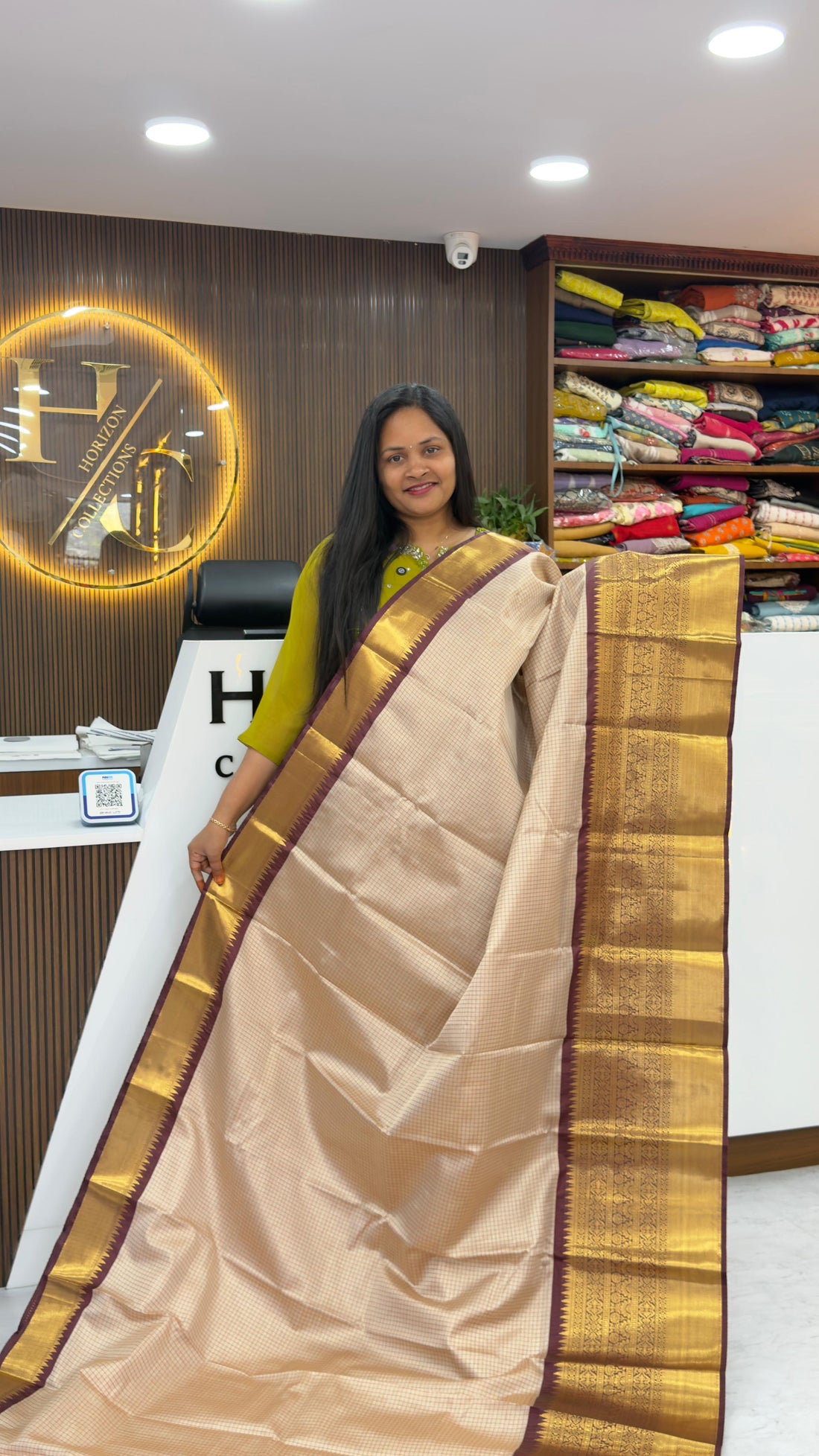 Cream Vintage Saree