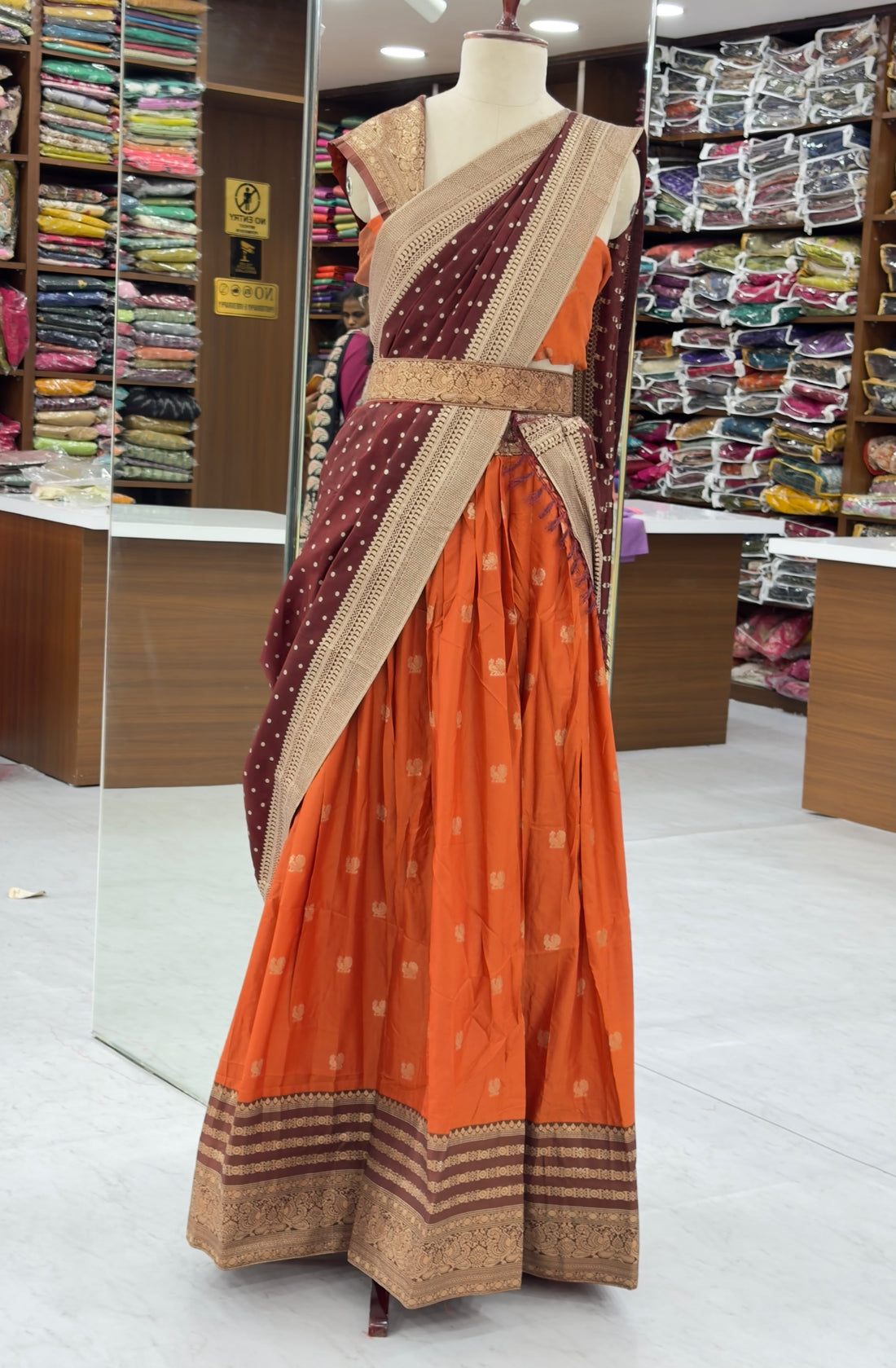 Rust Orange Lehenga