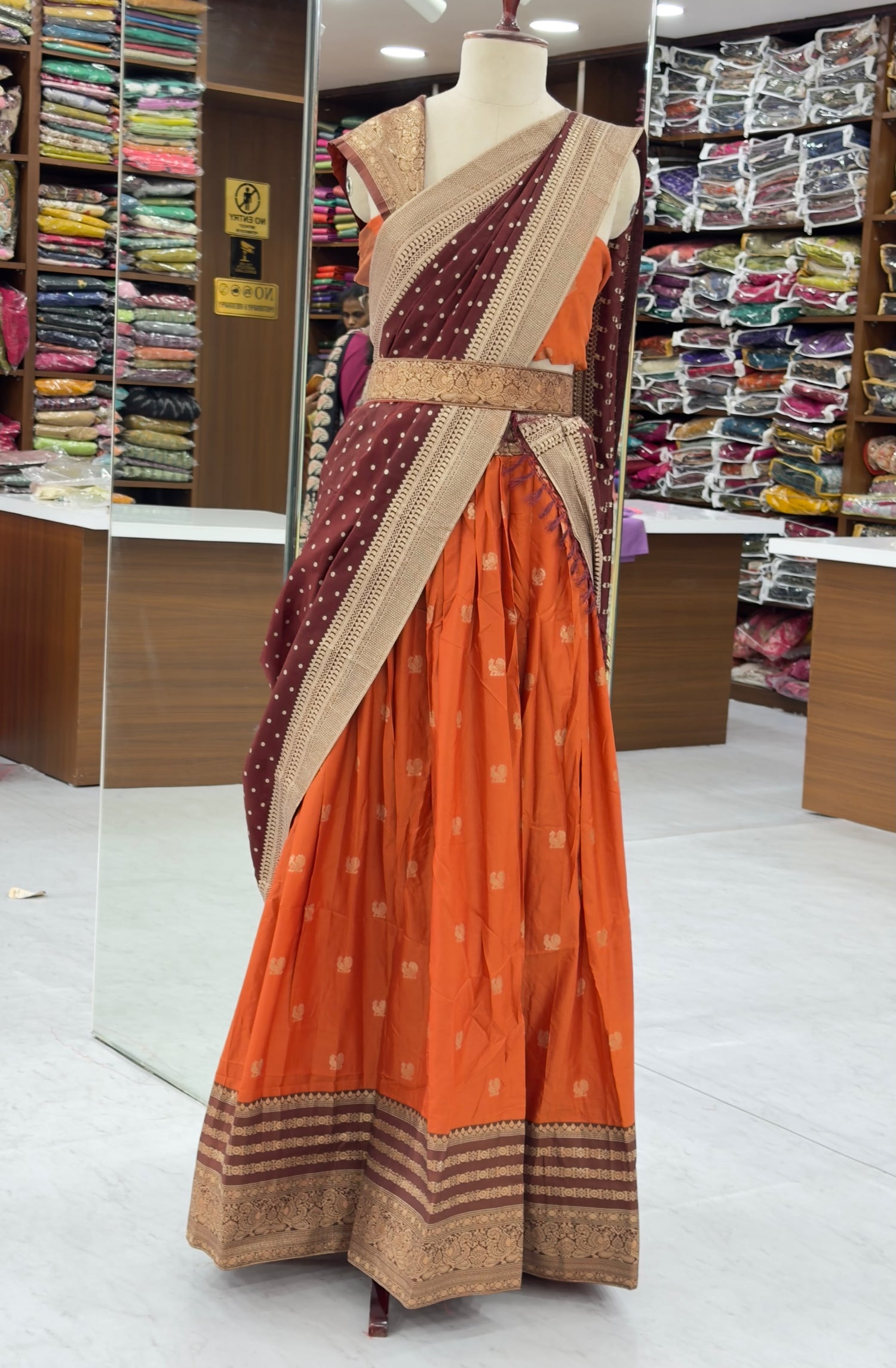 Rust Orange Lehenga