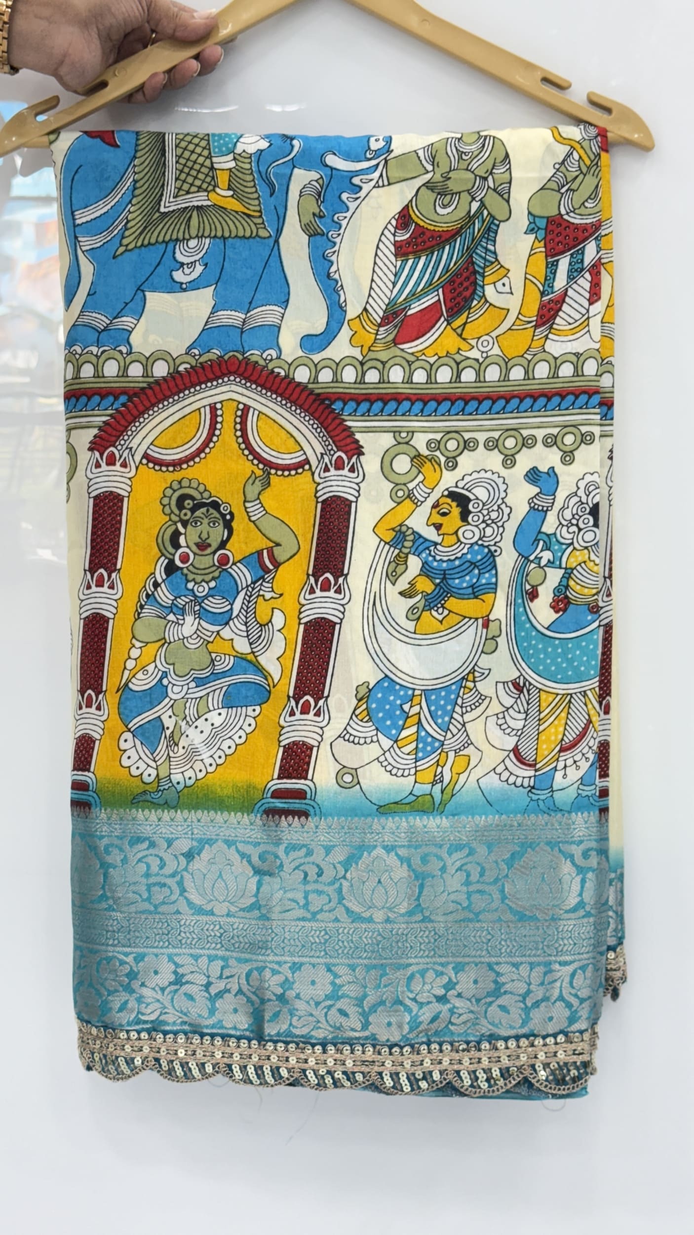 Laced Border Dola Silk Saree