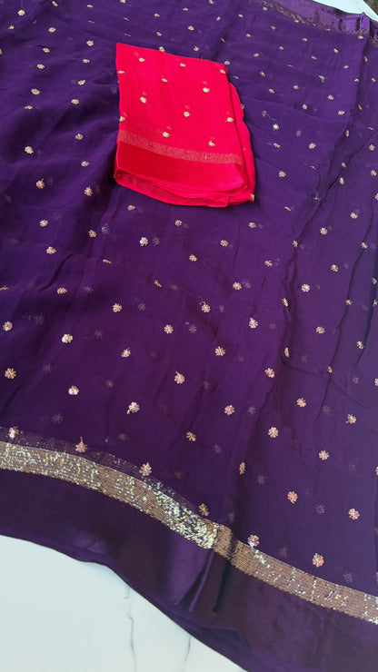 Georgette party wear sarees
